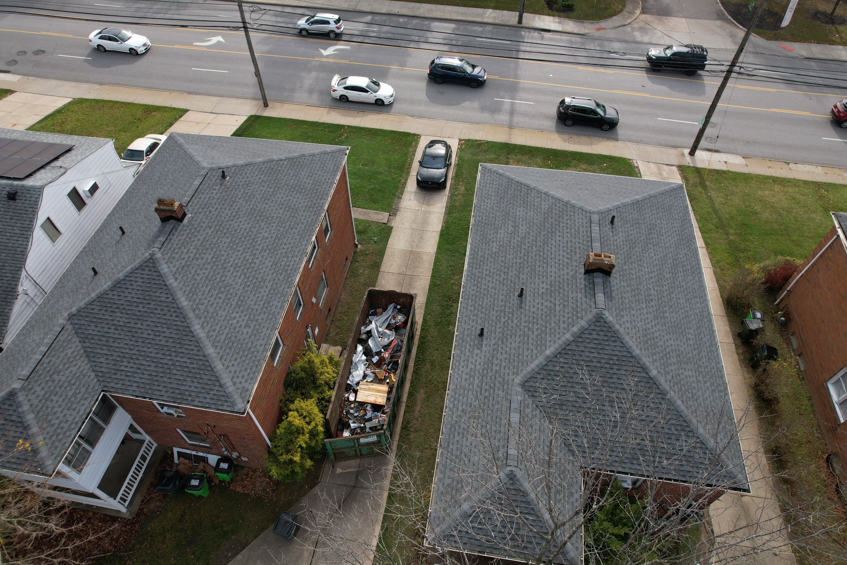 Twin South Euclid Duplex's - GAF Timberline HDZ Pewter Gray Roof Replacement by Atlas Roofing & Restoration