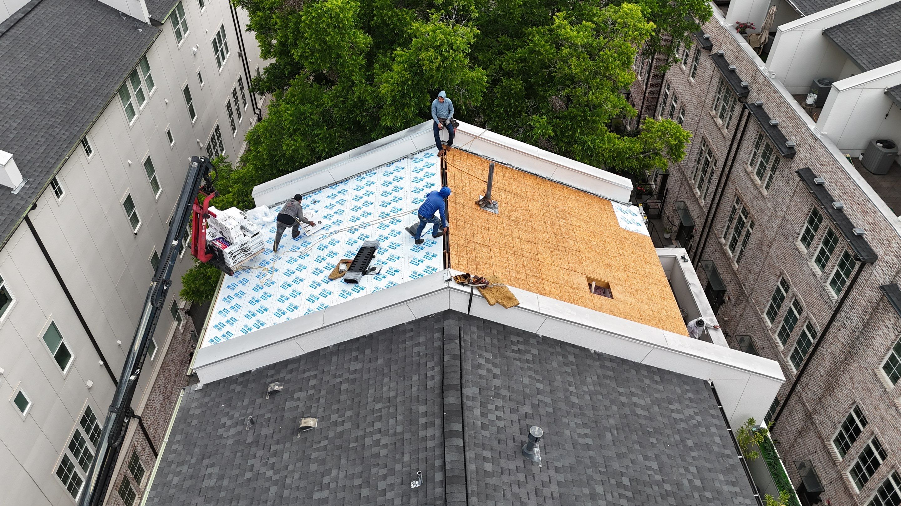 Residential Roof Replacement using TAMKO -  Stormfighter IR - Rustic Black by Action Exteriors Austin