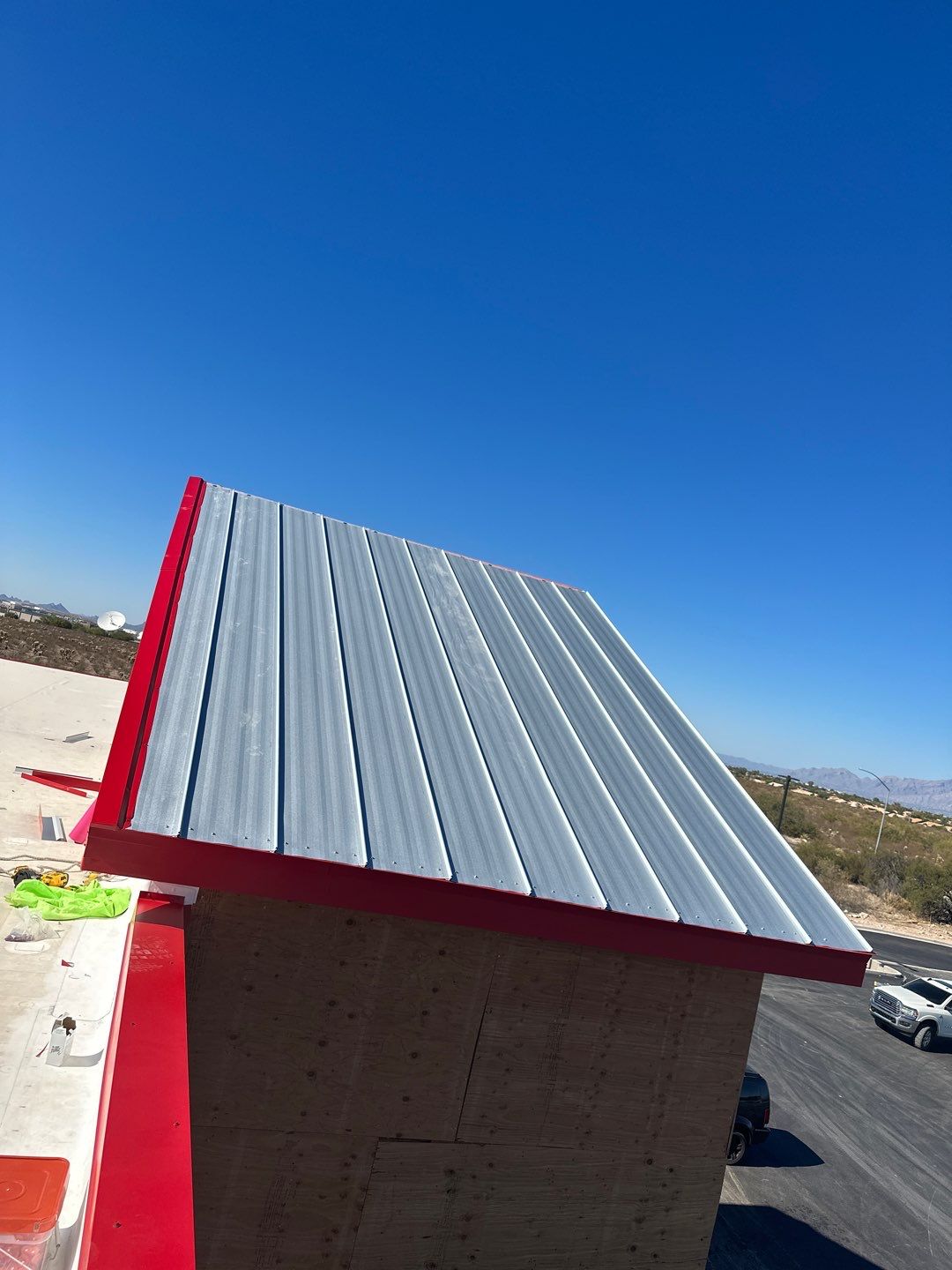 Galvanized Silver Exposed Fastener by Reimagine Roofing