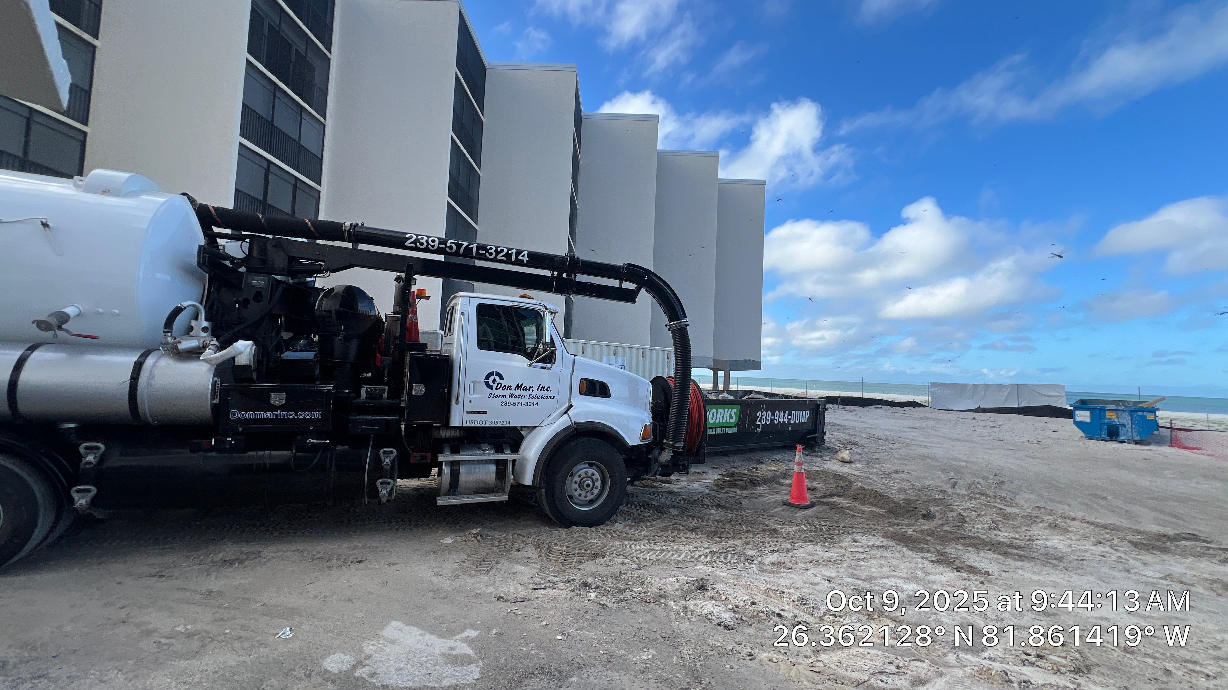 Little Hickory Island Condo Catch Basin Cleanout by Don Mar, Inc. Storm Water Solutions