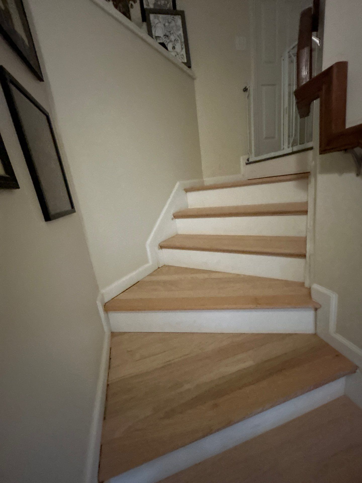 UPGRADE to solid oak stair treads by Footprints Floors of East Atlanta