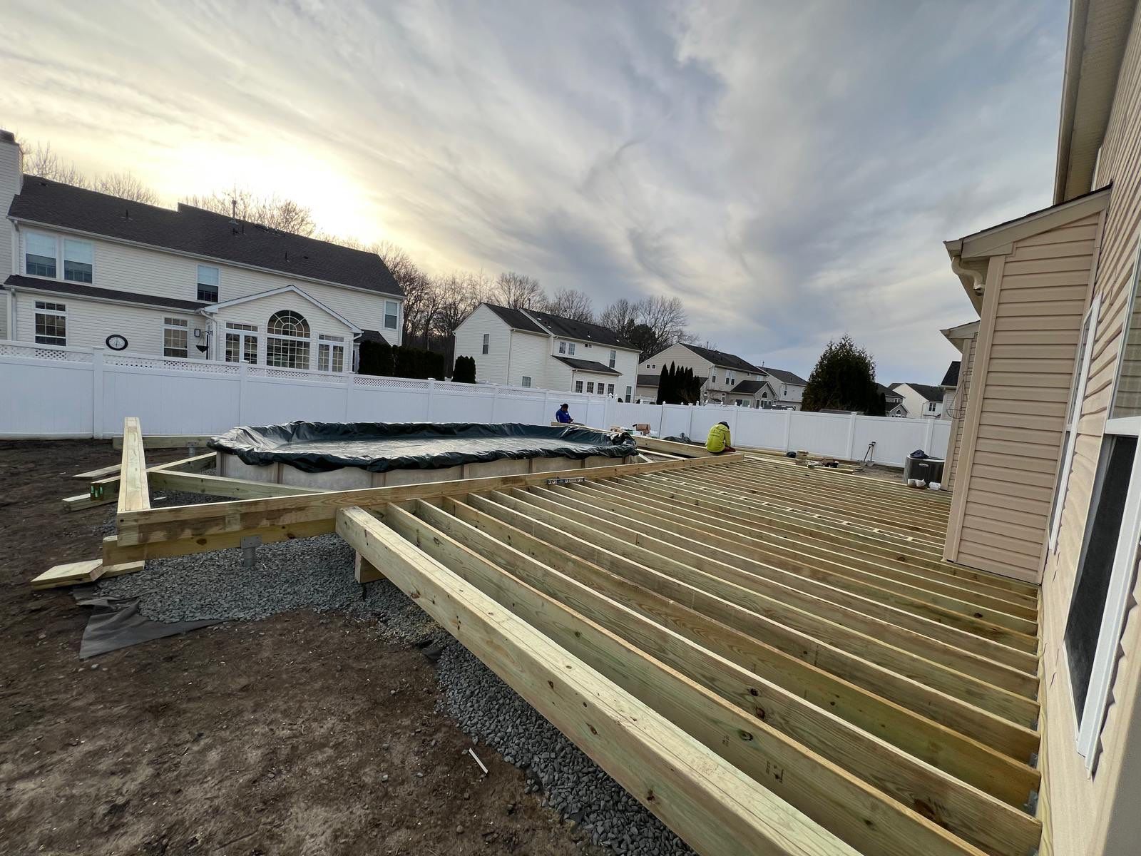new pool deck in Howell by deck guardian
