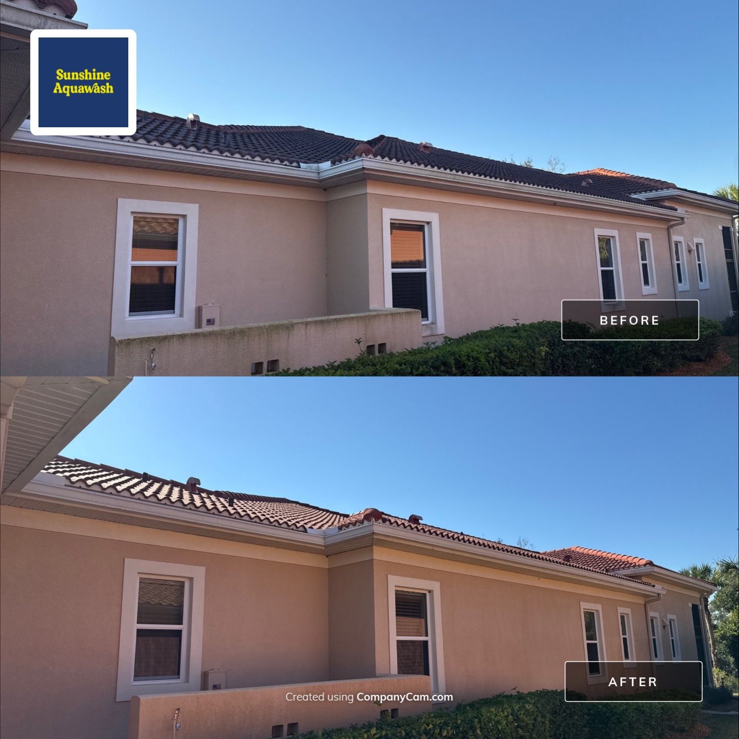 Tile Roof Cleaning & Oil Stain Removal | Tara River Place, Bradenton FL by Sunshine AquaWash