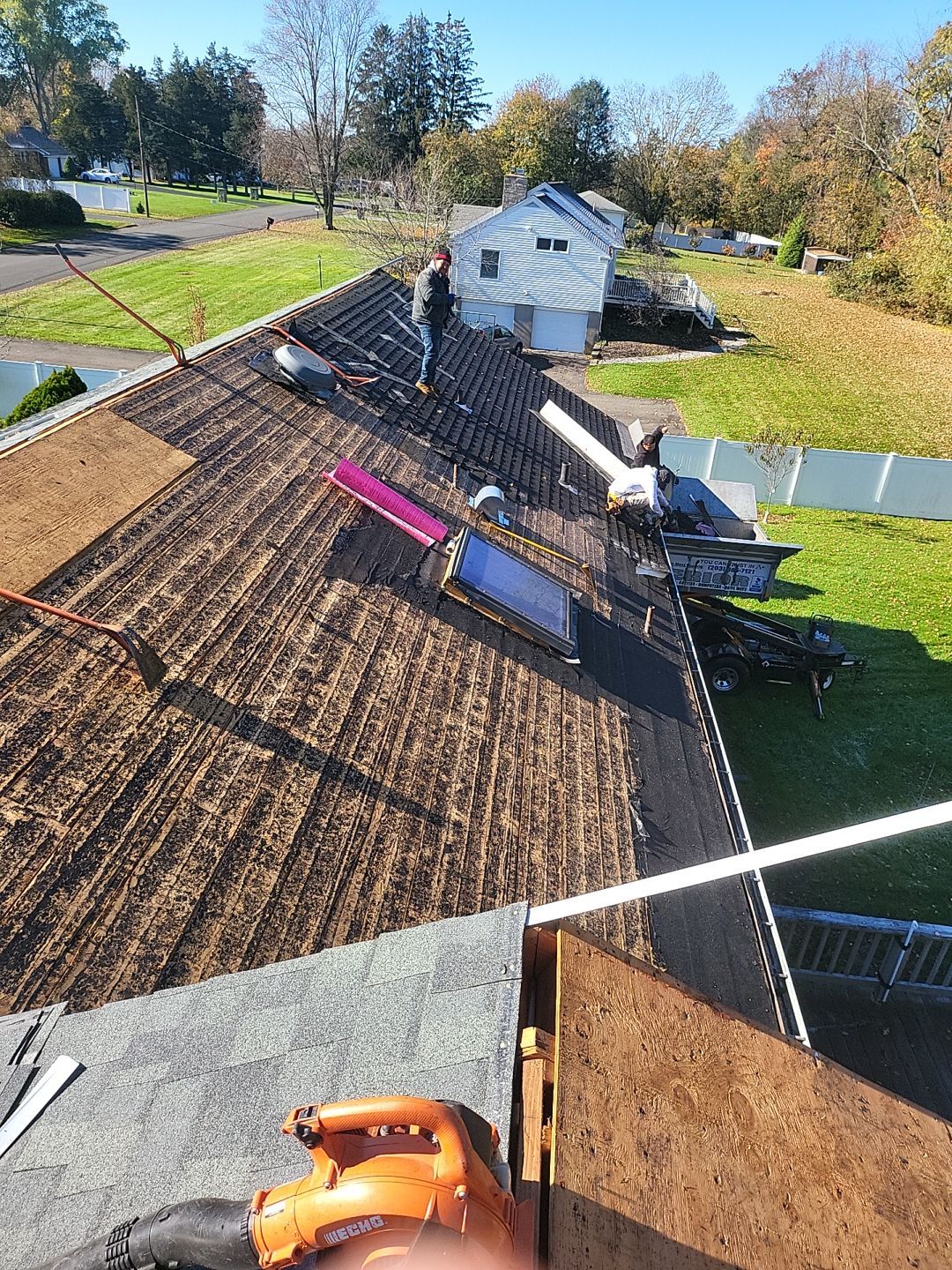 Residential Roofing Installation using Owens Corning TruDefinition Estate Gray by A Plus Exterior