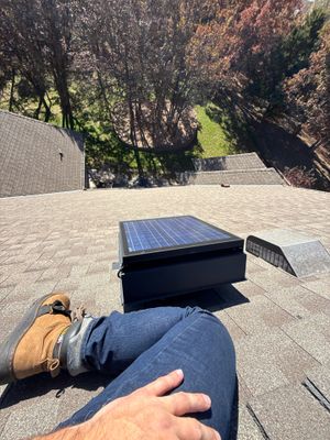 solar attic fan installation & roof repair in Edmond