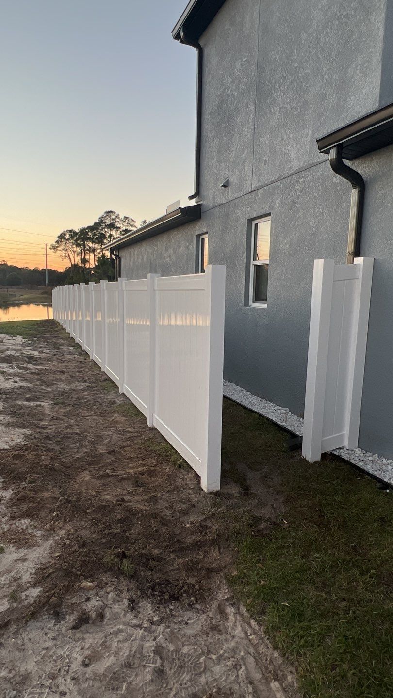 Sarasota, FL 6ft. Tall White Vinyl Privacy Fence & 3 Rail Aluminum Fence by Asap fence and gates, LLC