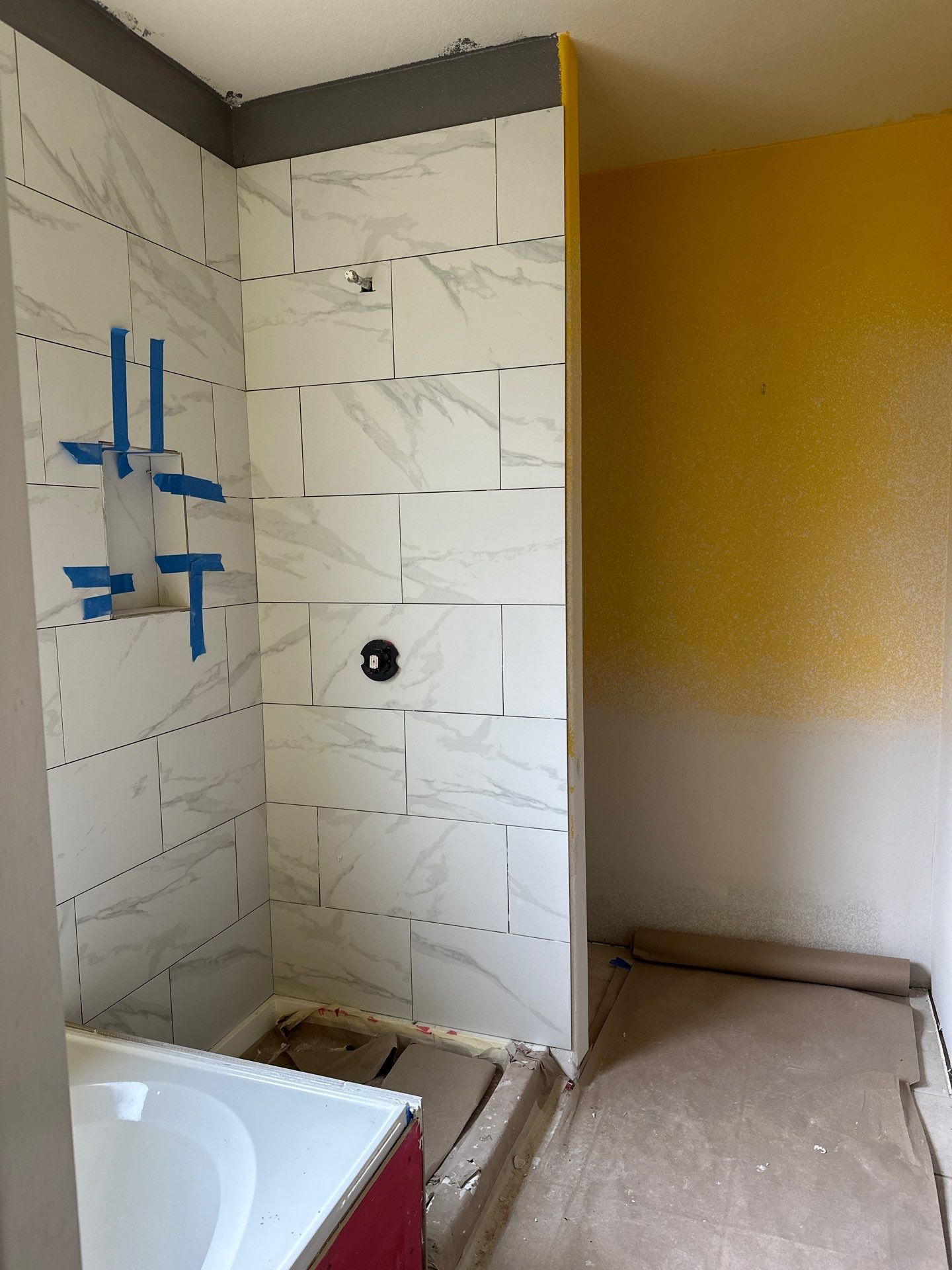 Bathroom Remodel using Water mitigation equipment by L&T General Contractors and Restoration INC