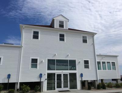 Seamless Gutter on Fisherman's View Restaurant in Sandwich, MA by Gutter Pro
