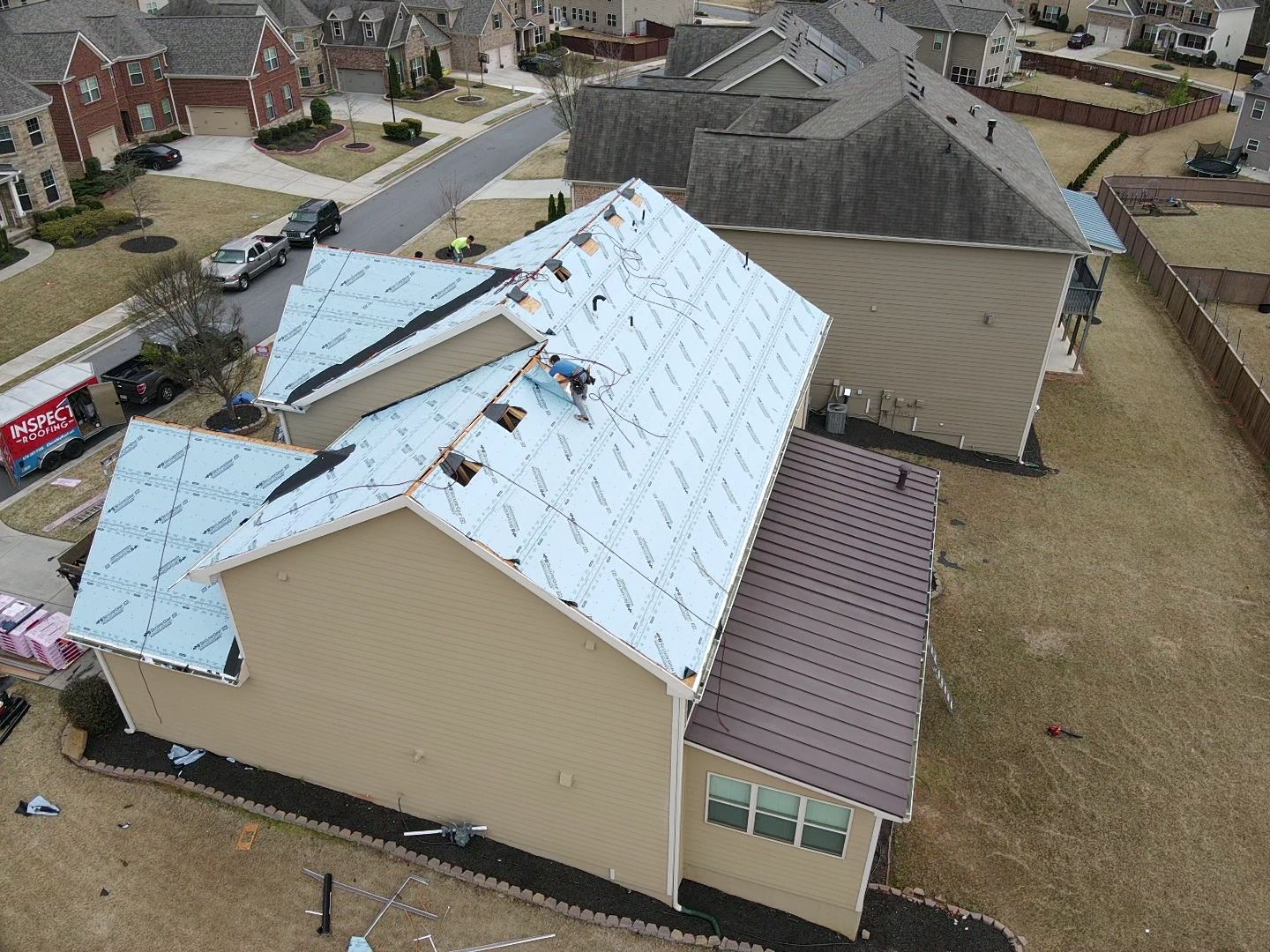 Residential Roofing Installation using Owens Corning by Inspector Roofing and Restoration