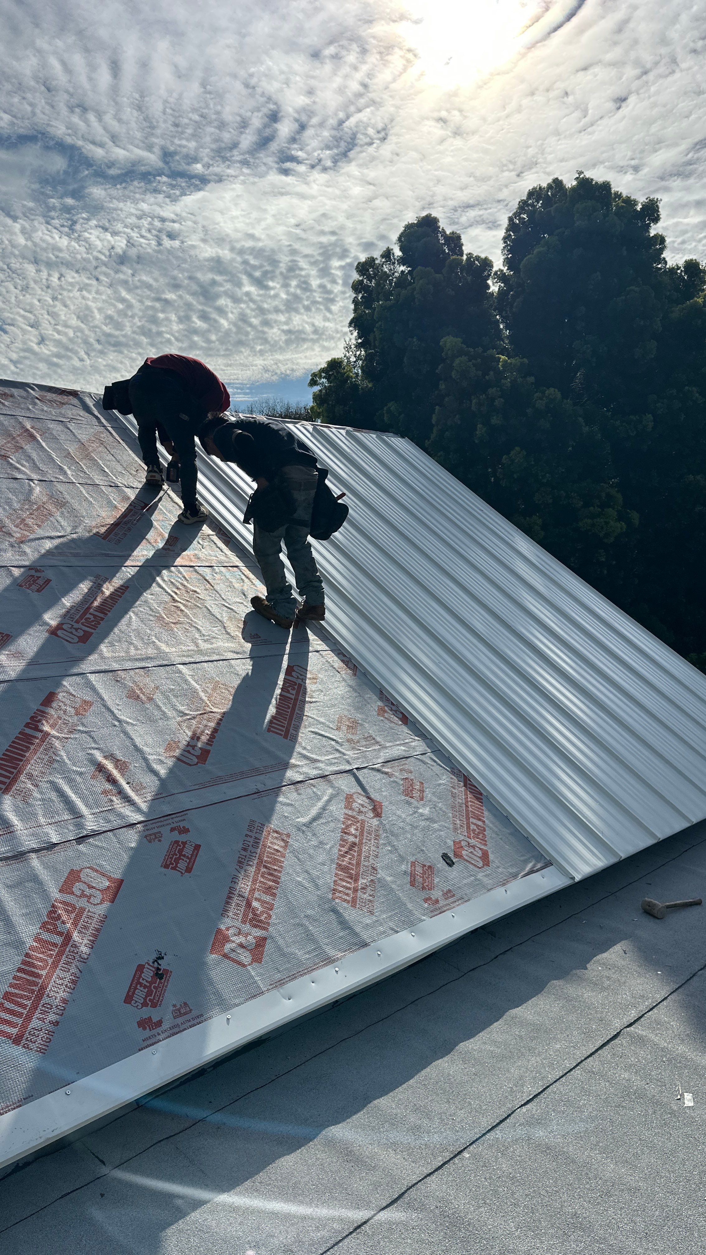Residential Roofing Installation using Aluminum Metal Roof by Galaxy Builders, Inc.