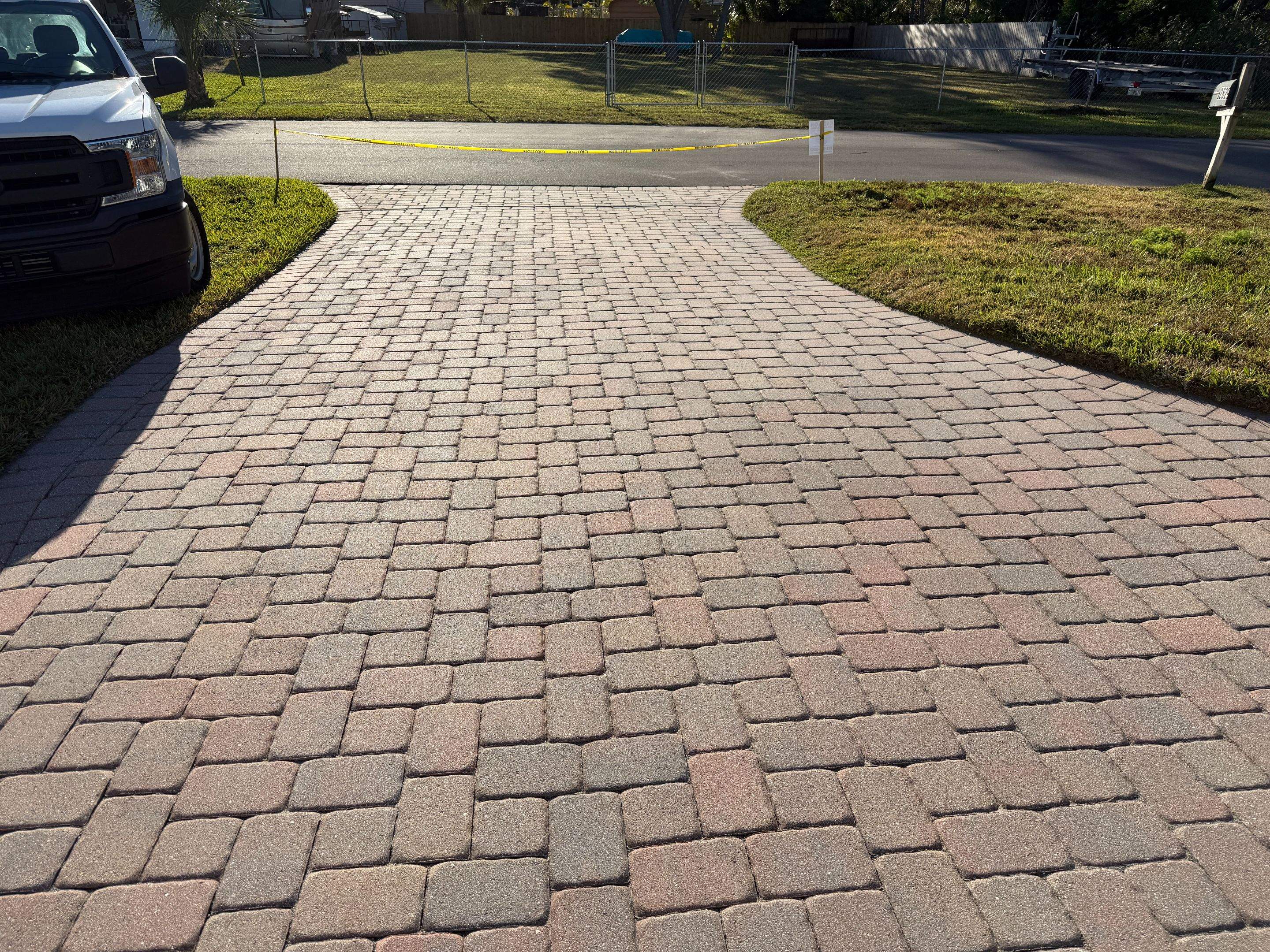 Multi-Toned Paver Driveway Cleaning and Sealing in Ruskin Florida by Supreme Paver Experts