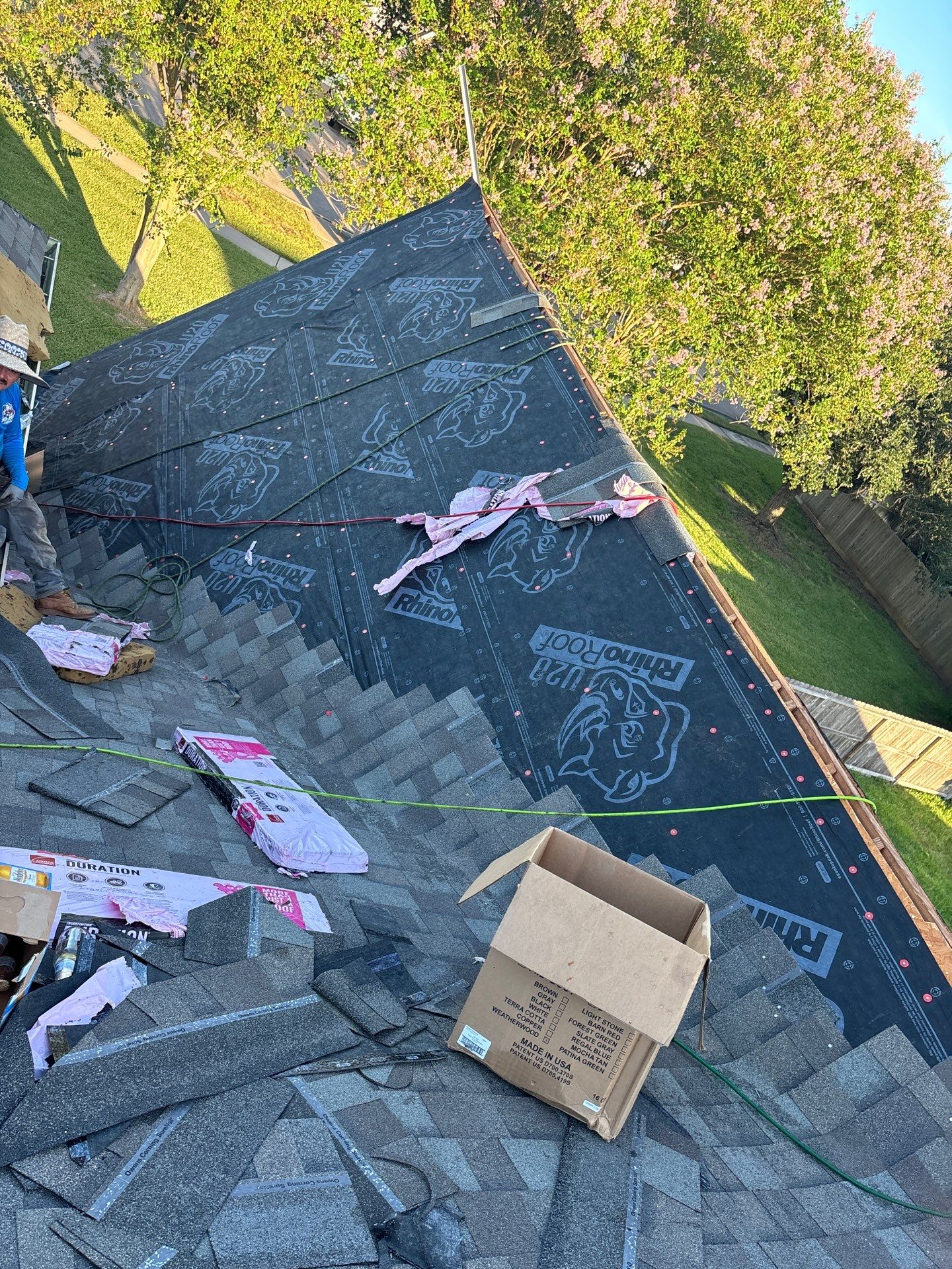 Residential Roofing Installation using Owen's Corning Duration (Lifetime) Shingles by Roof Repair Company