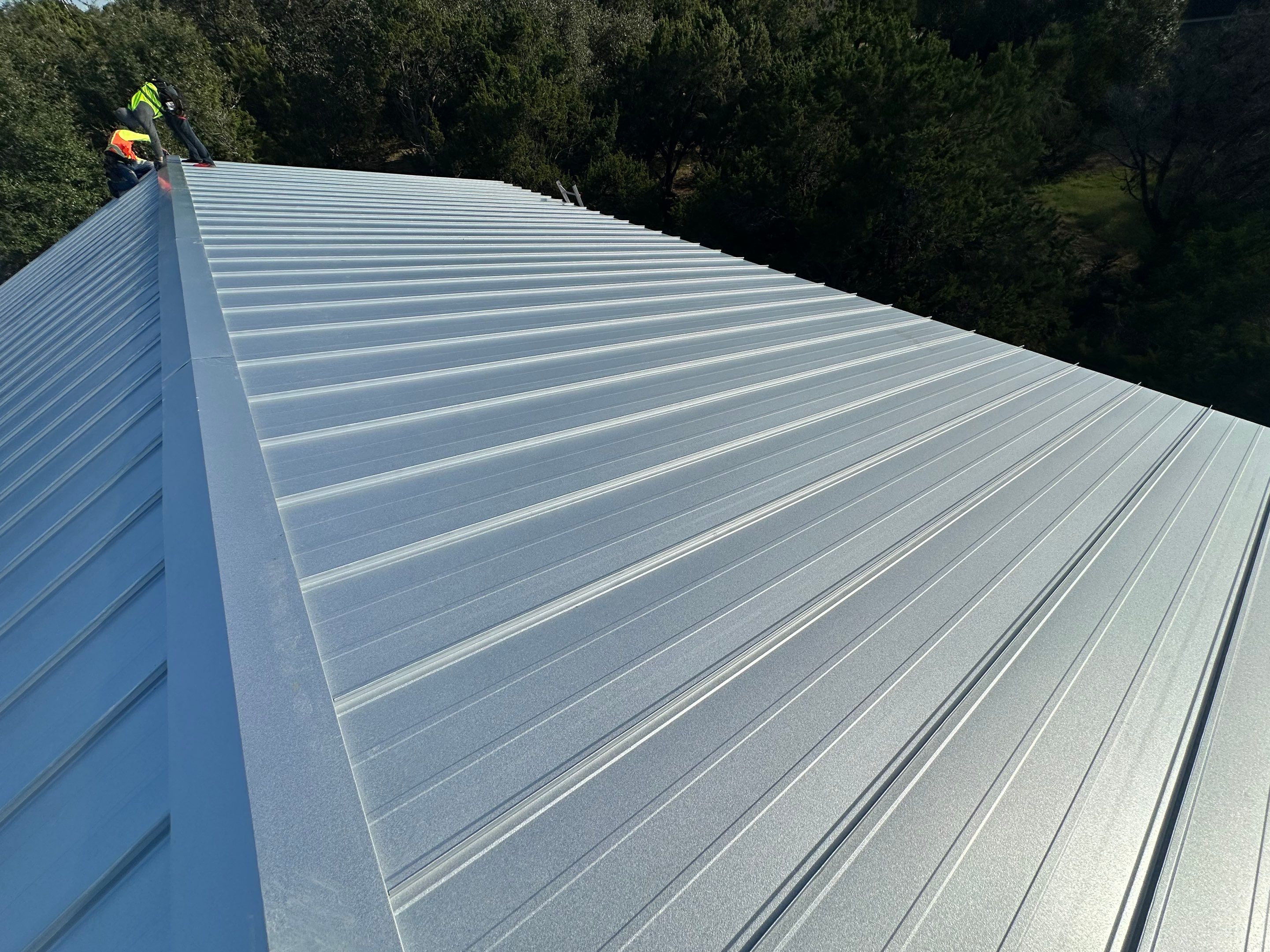Metal Repairs & Gutter Install by First Out Roofing 