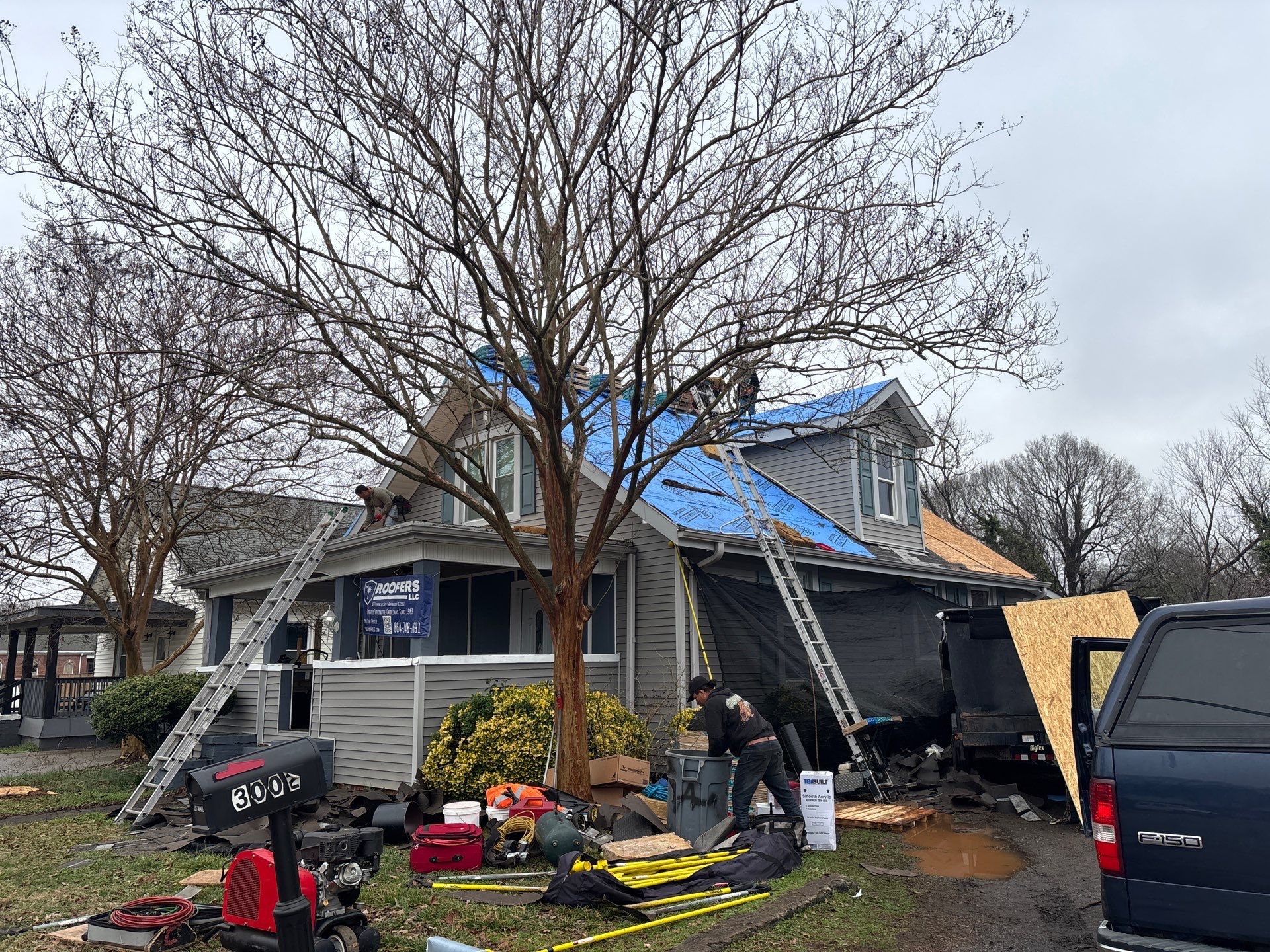 Landmark Shingle Roof Replacement and Decking Repair in Greenville by Roofers LLC