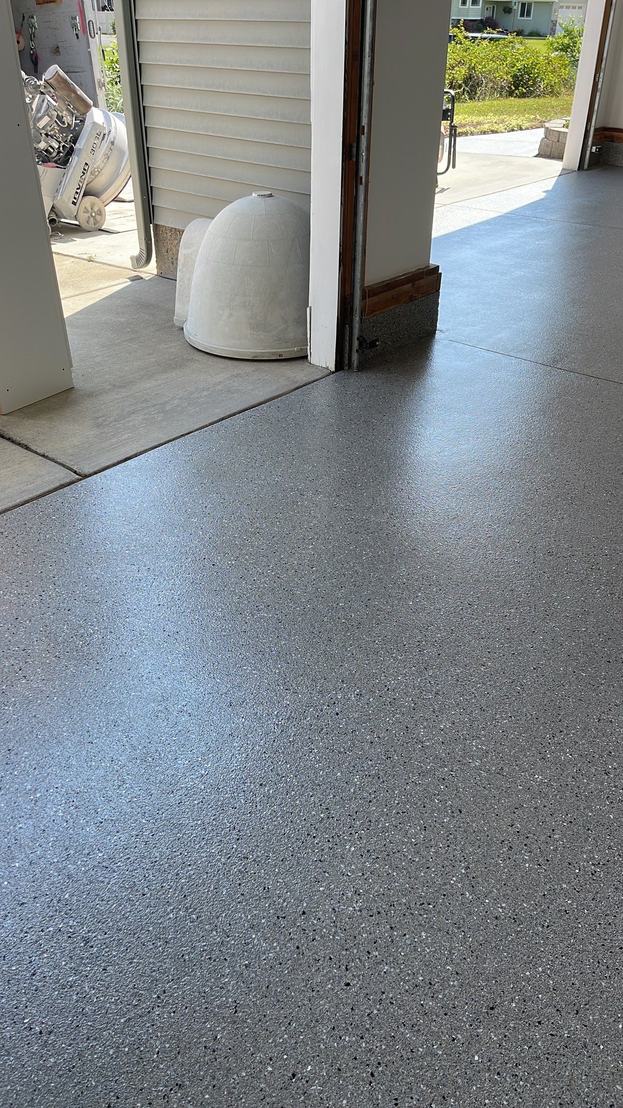 Garage, Walkway and Shop Transformation using Shale Hybrid by Croc Coatings, LLC