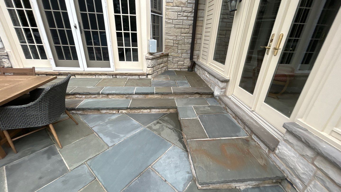 Winnetka, IL bluestone patio cleaning by Northern Power Washing LLC.