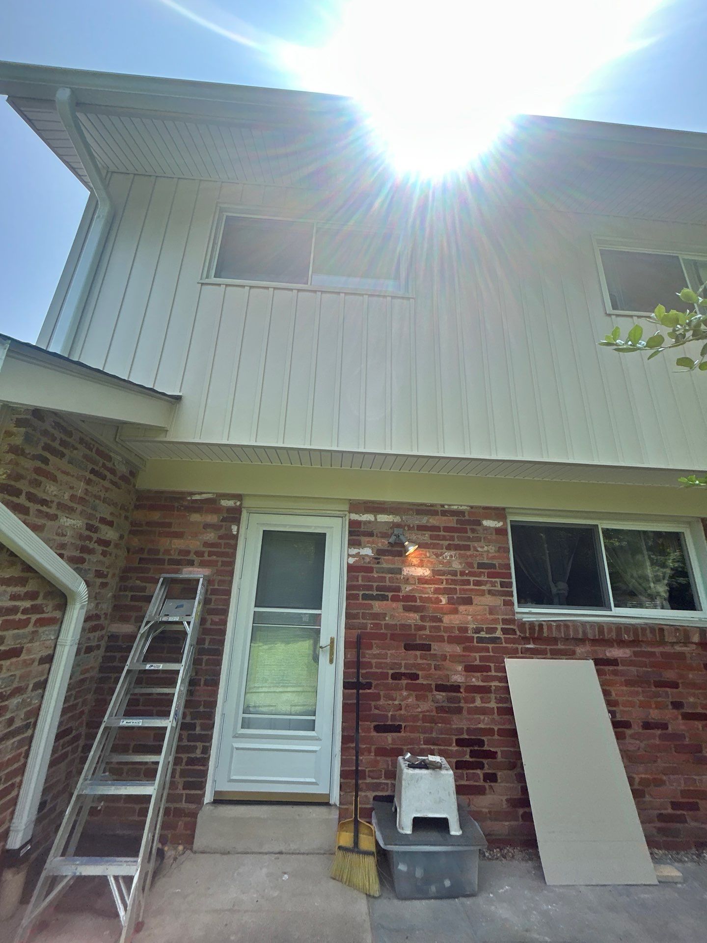 Fairfax: Residential Siding Replacement with CertainTeed 8" Board and Batten Siding in Desert Tan by RM Banning, Inc.