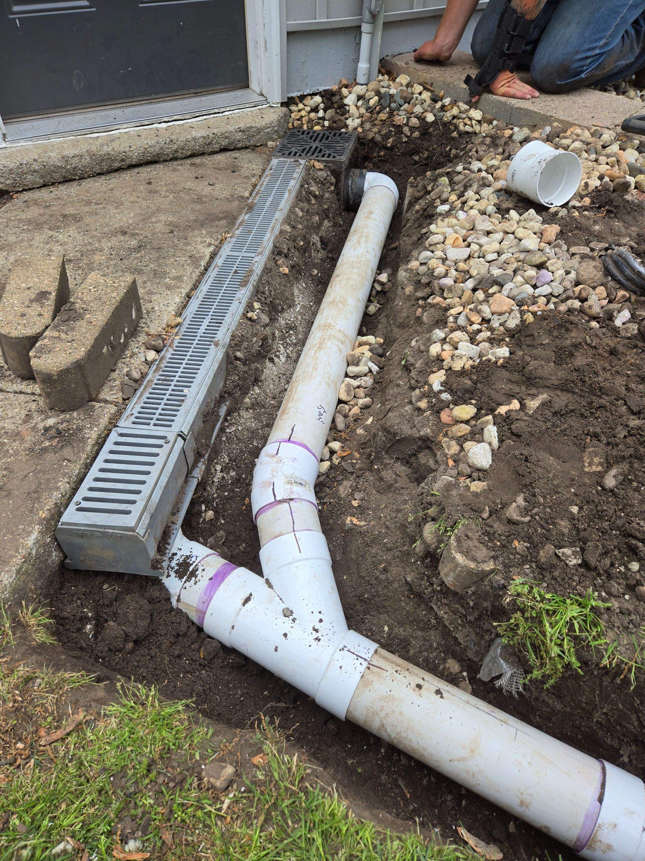 Installation of 4" Drainage Tile/ Lift Station Installation and Pit Boss Pro + Pump Combo by Allied Water Services