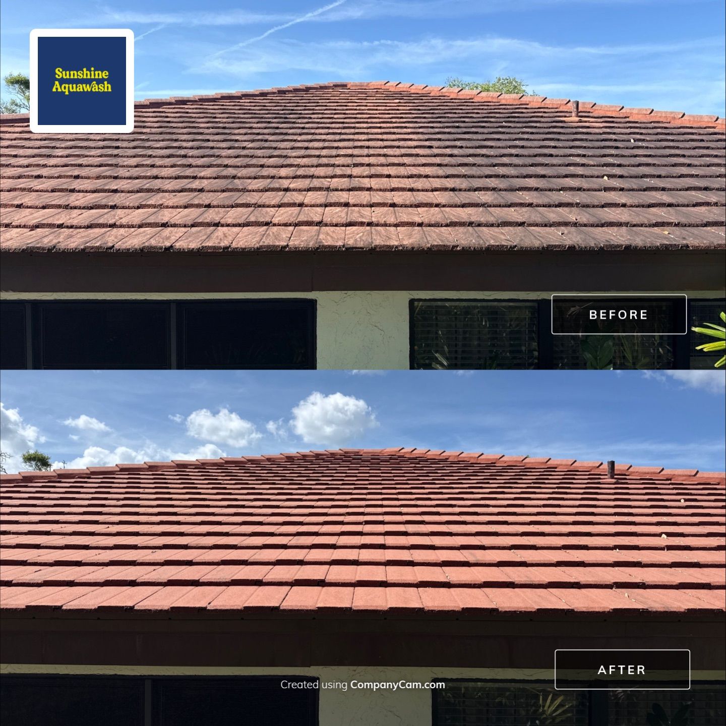 Tile Roof Cleaning in Vivienda at Bradenton, FL | No Roof Walking Method by Sunshine AquaWash