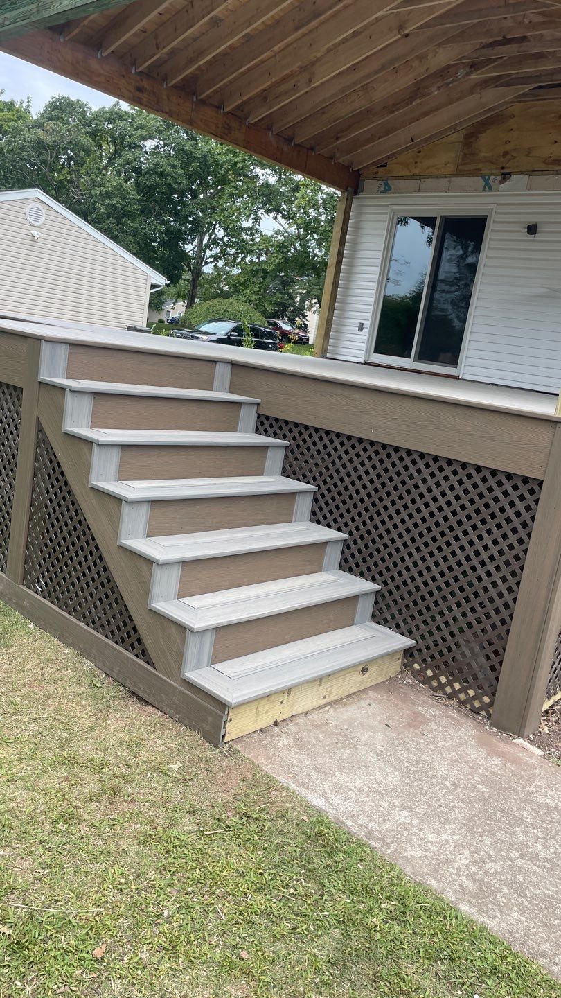 Deck Resurface with A-Frame Roof by deck guardian