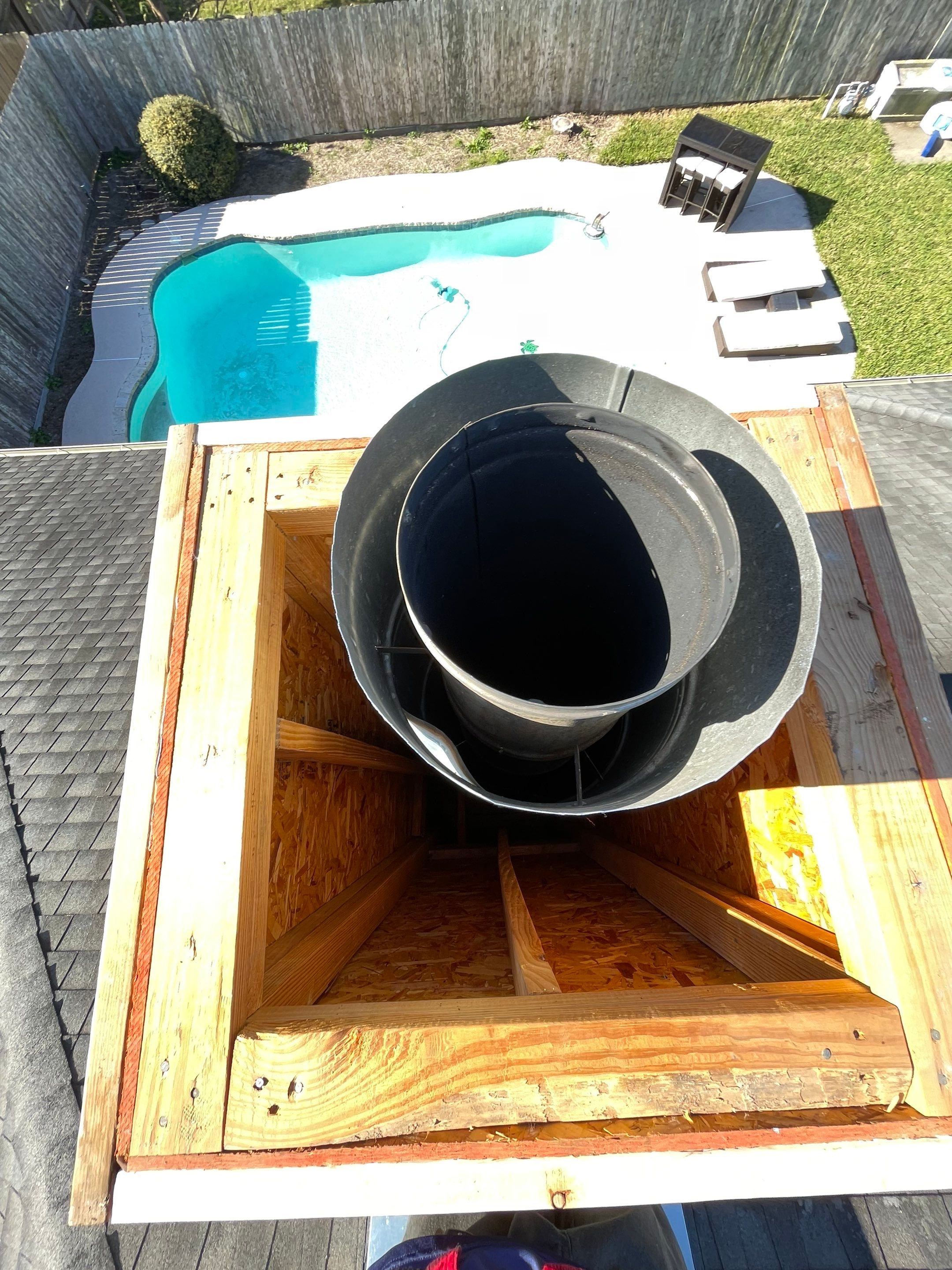 Residential Roofing Repair Replacing Chimney Cap by Lighthouse Roofing