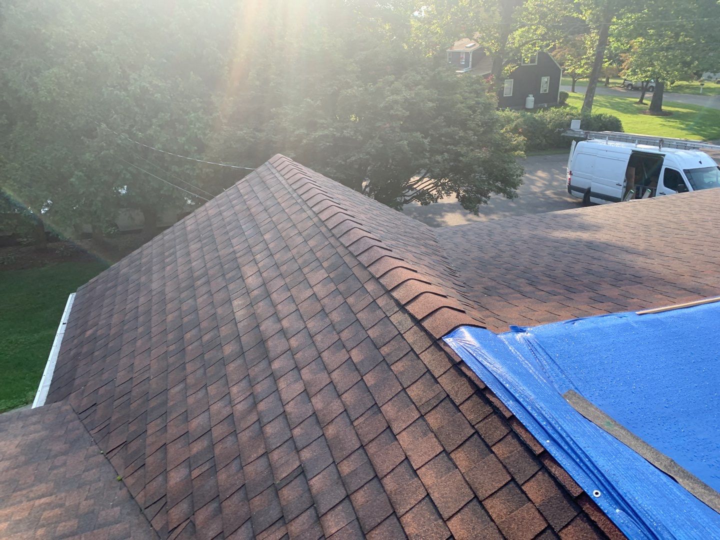 Residential Roofing Installation using Owens Corning Duration Brownwood by A Plus Exterior