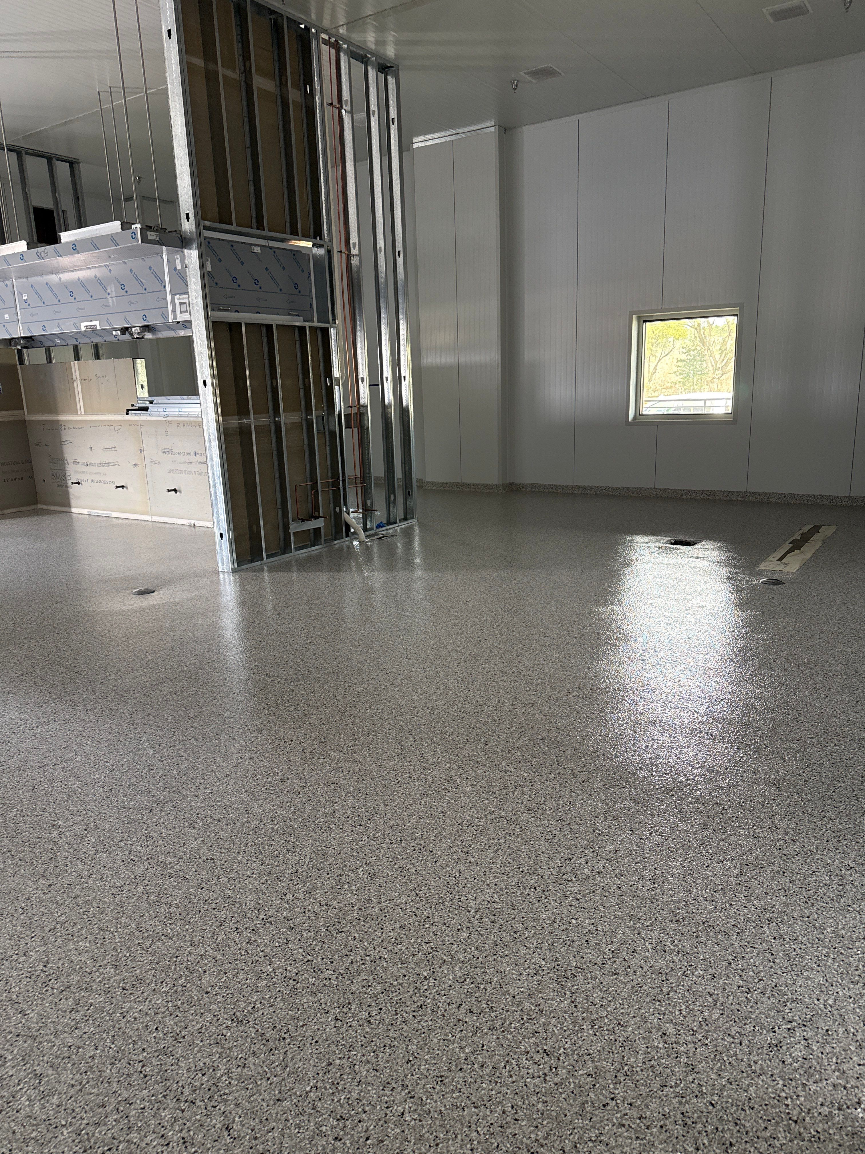 Industrial Epoxy Floor Installation for Summerdale Meat Plant by Cornerstone Hard Surface Restoration