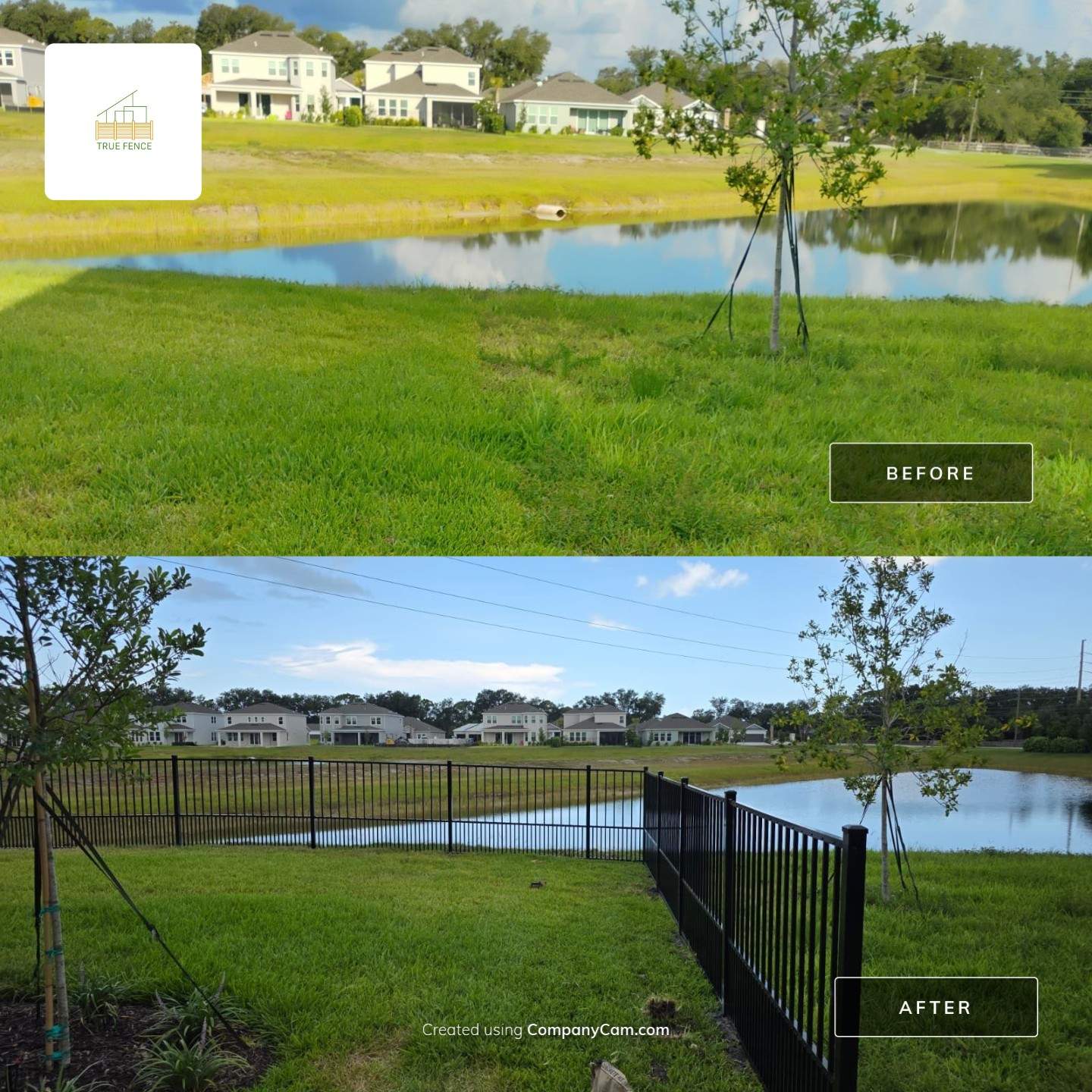 Black Aluminum Puppy Picket Fence Installation in Nokomis by True Fence LLC