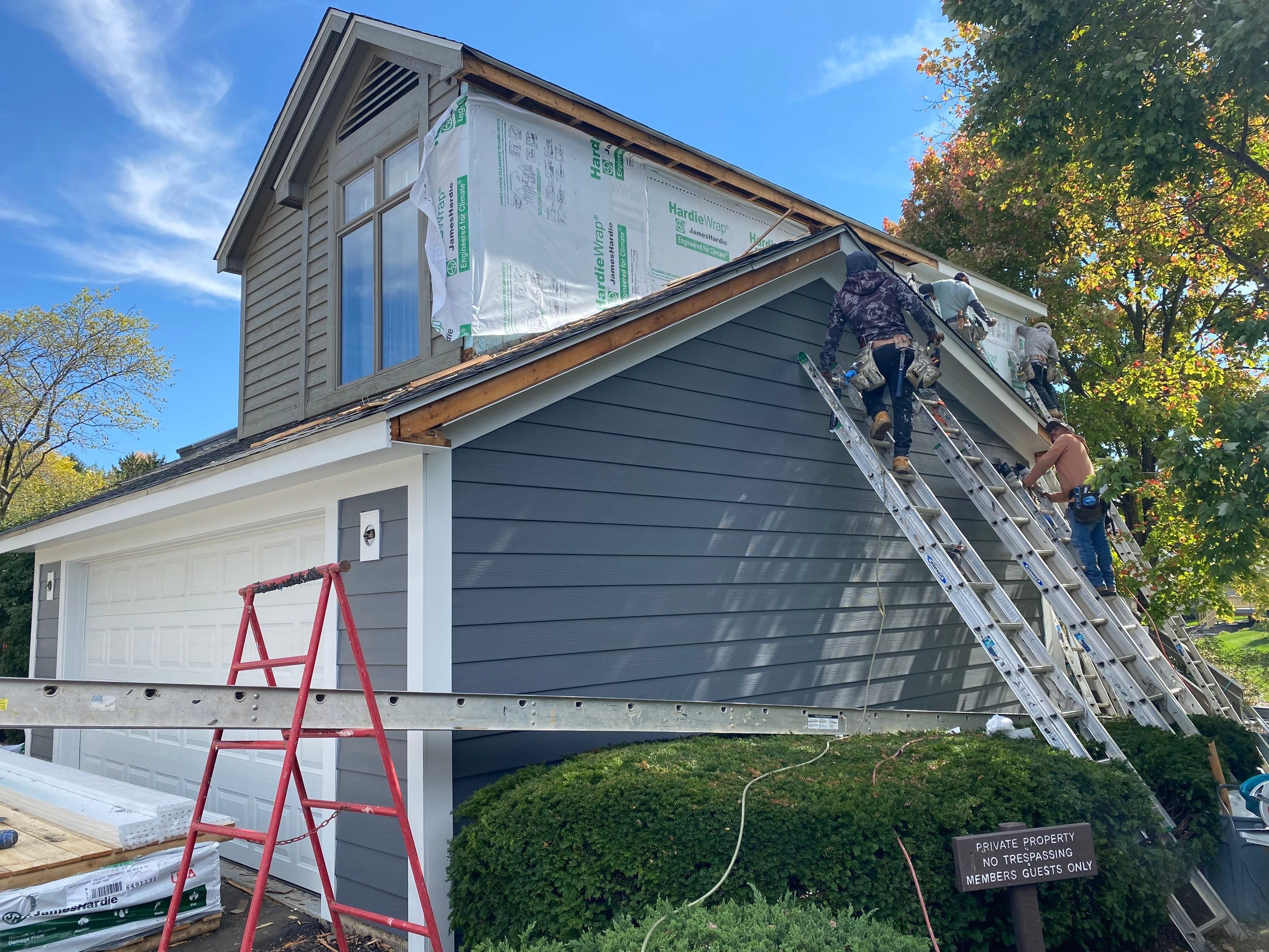 Siding Installation using James Hardie Fiber Cement Lap Siding by Best Exteriors Inc