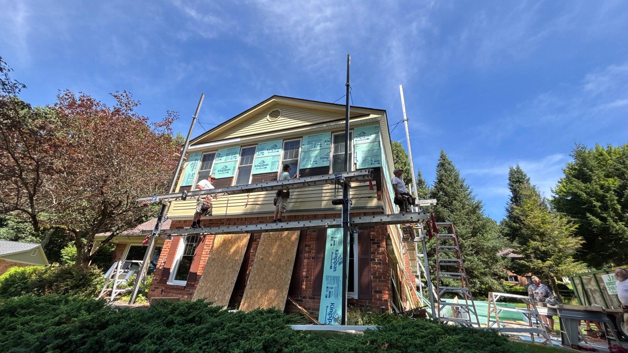 Siding Replacement using Alside Deep Moss by 180 Contractors