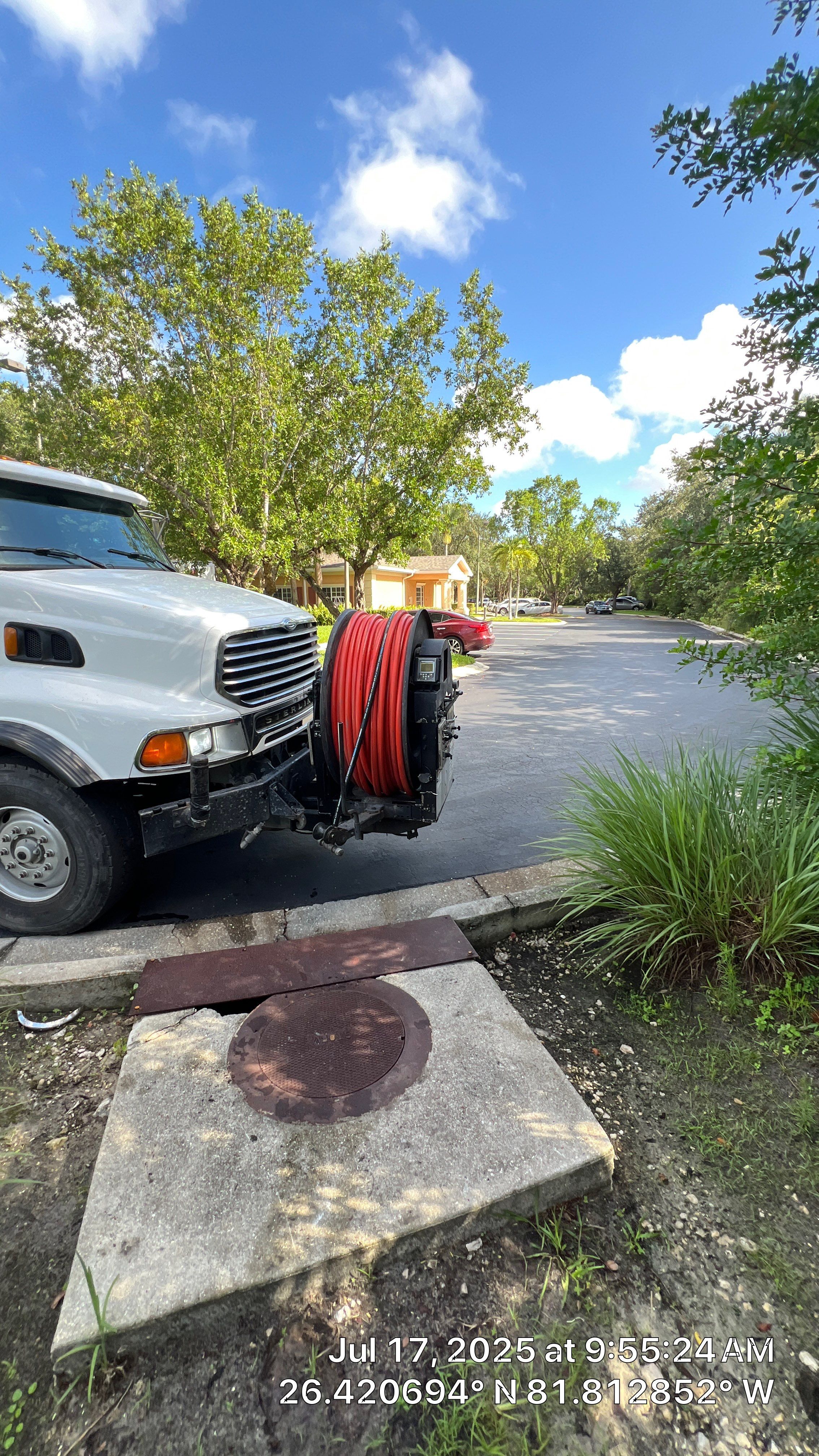 Catch Basin Cleaning with 1 Tom Plumber in Estero by APS Power & Water
