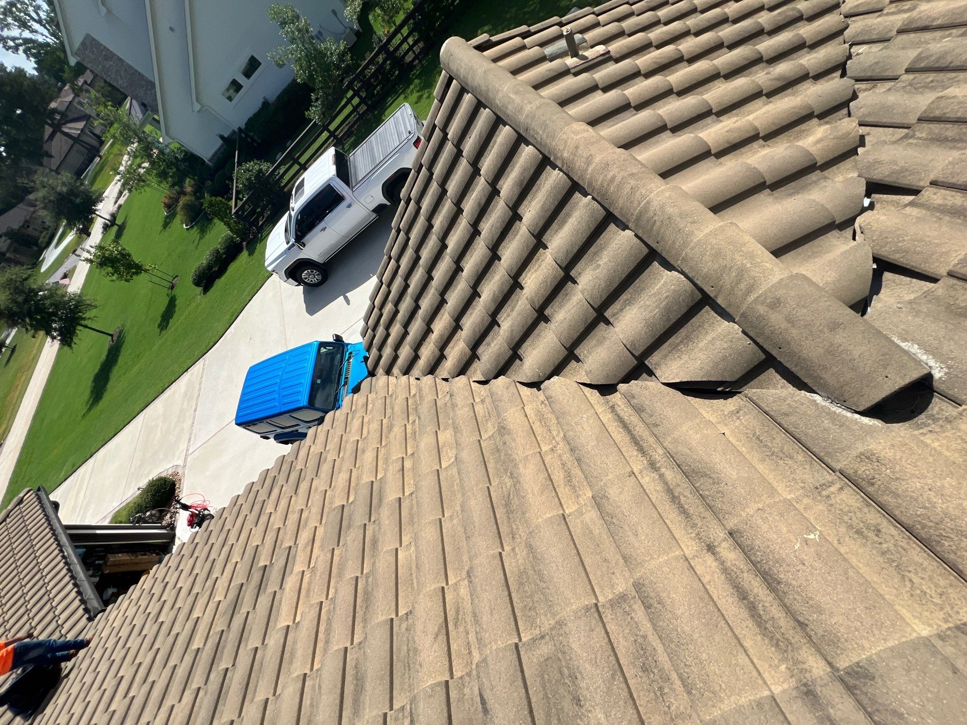 Residential Roofing Repair using tile by Roof Repair Company