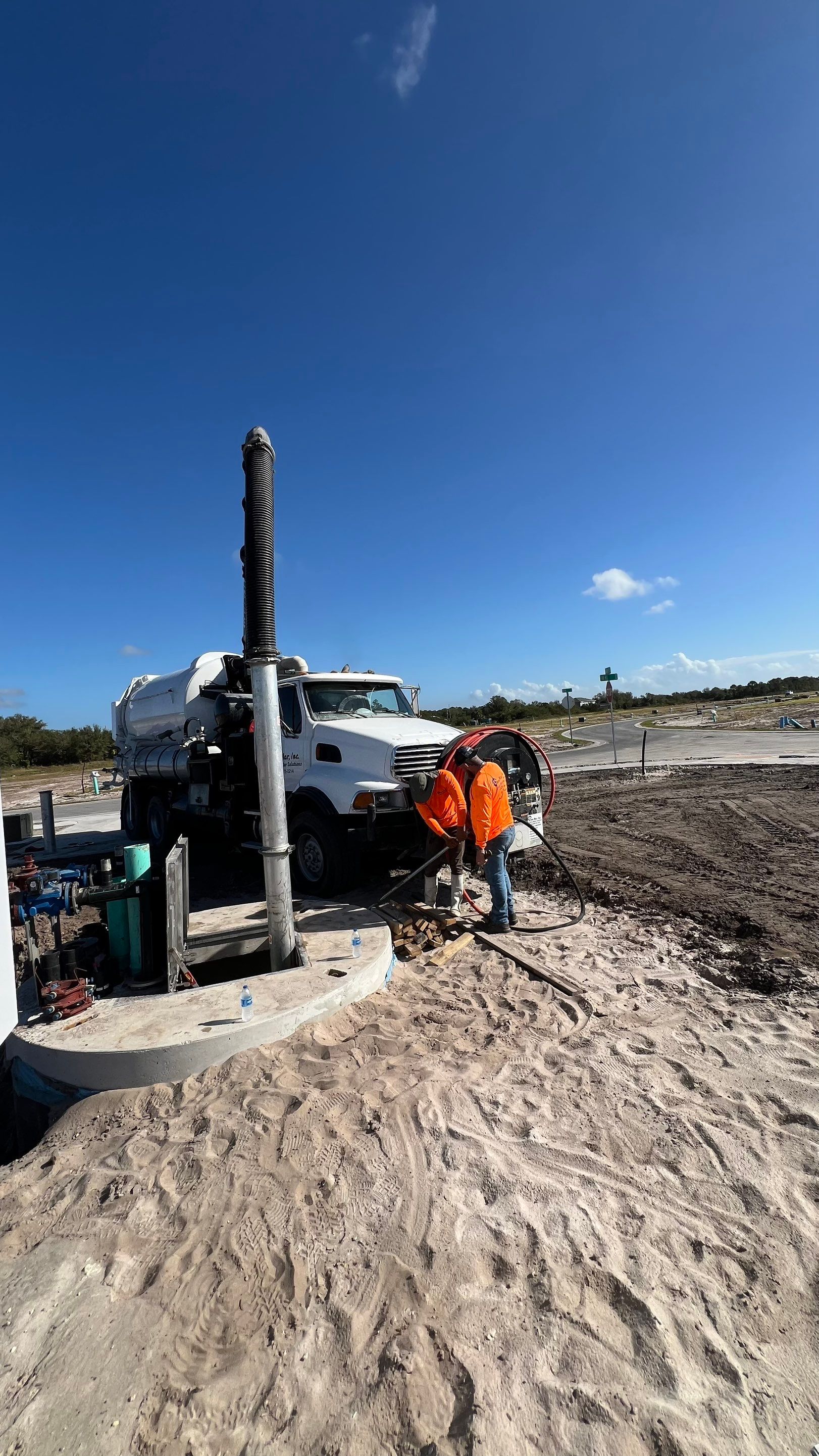 Lehigh Acres New Construction Community Sewer System Cleaning Part 2 by APS Power & Water
