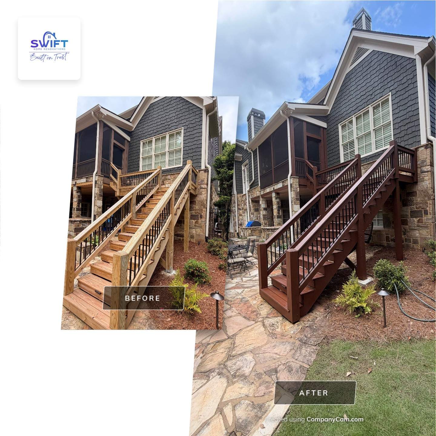 Comprehensive Interior and Exterior Painting With Custom Deck Staining by Swift Home Renovations
