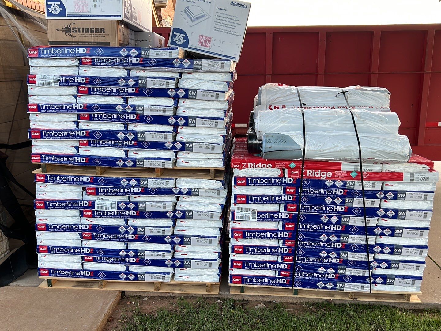 Reroof using GAF HDZ - Weathered Wood by Castillo Roofing