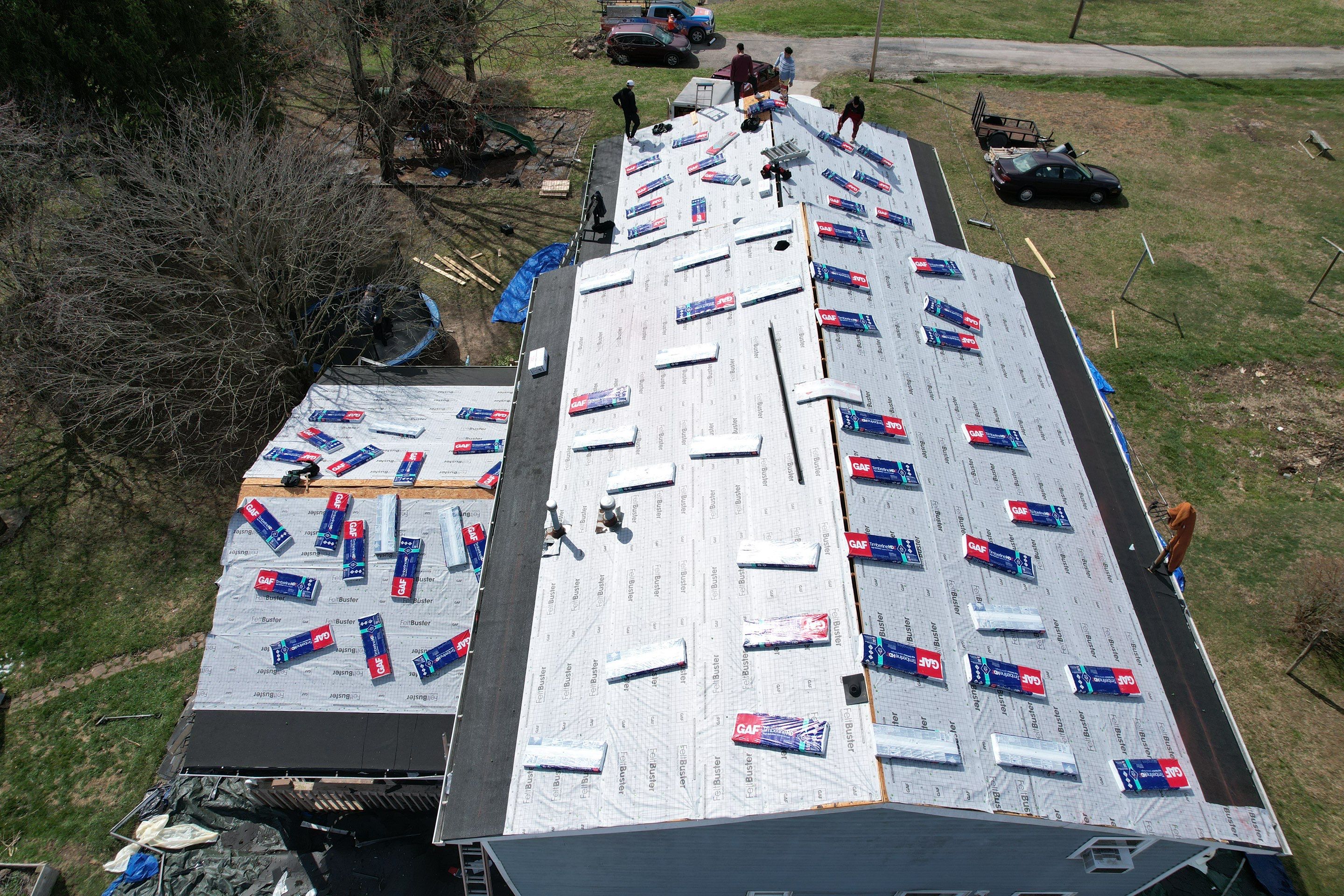 Residential Roofing Installation using GAF Timberline HDZ Pewter Gray by Rainstoppers Roofing
