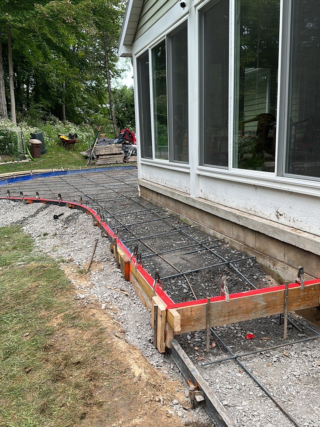 Majestic Ashlar stamped concrete patio by NG Masonry & Construction LLC