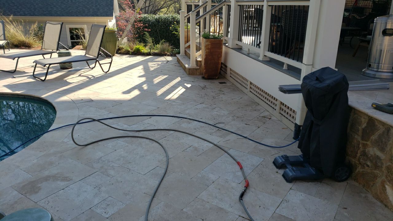 Gutter Cleaning using water by Power Wash Masters LLC