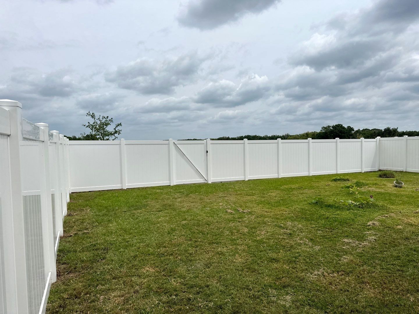 Aluminum Fence Installation using Vinyl Privacy Fence  by Asap fence and gates, LLC