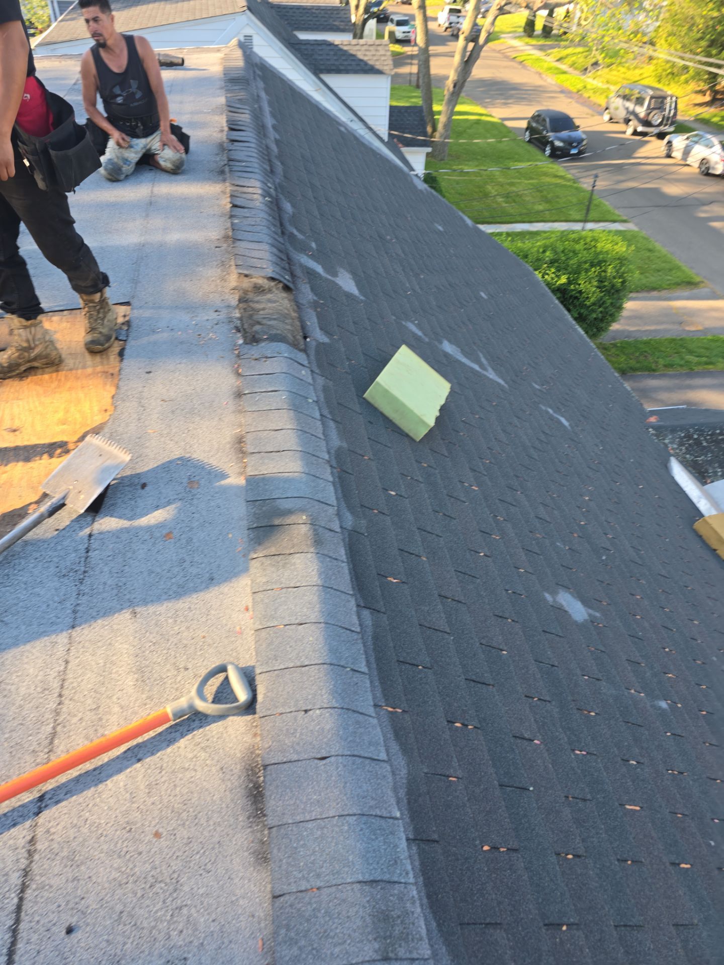 Residential Roof Replacement With Owens Corning Shingles in Stratford, CT by A Plus Exterior