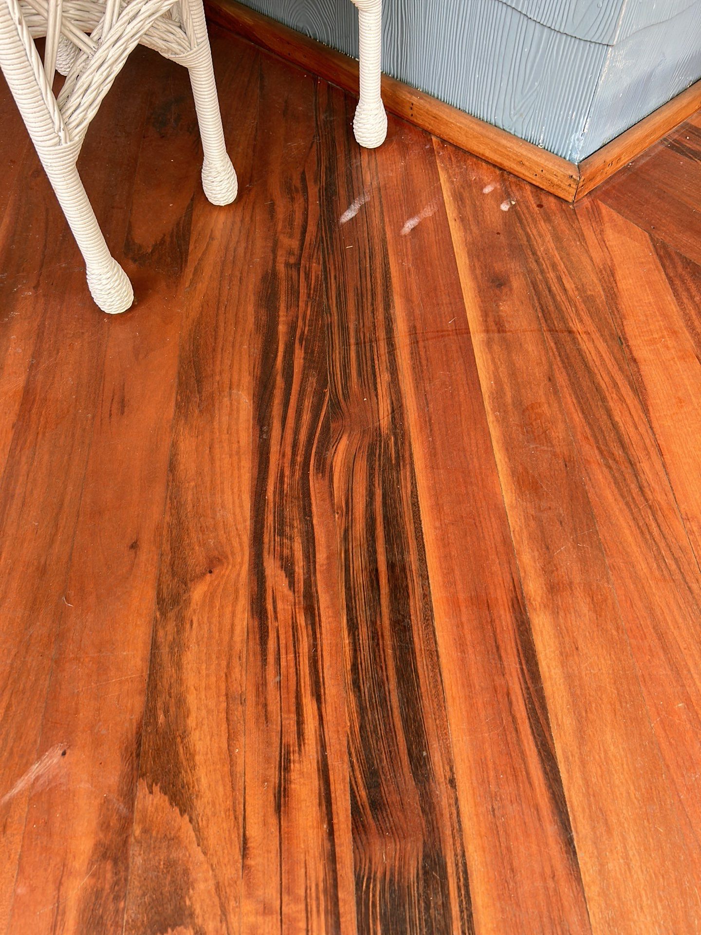 Brazillian Cherry porch refinish by Footprints Floors of East Atlanta