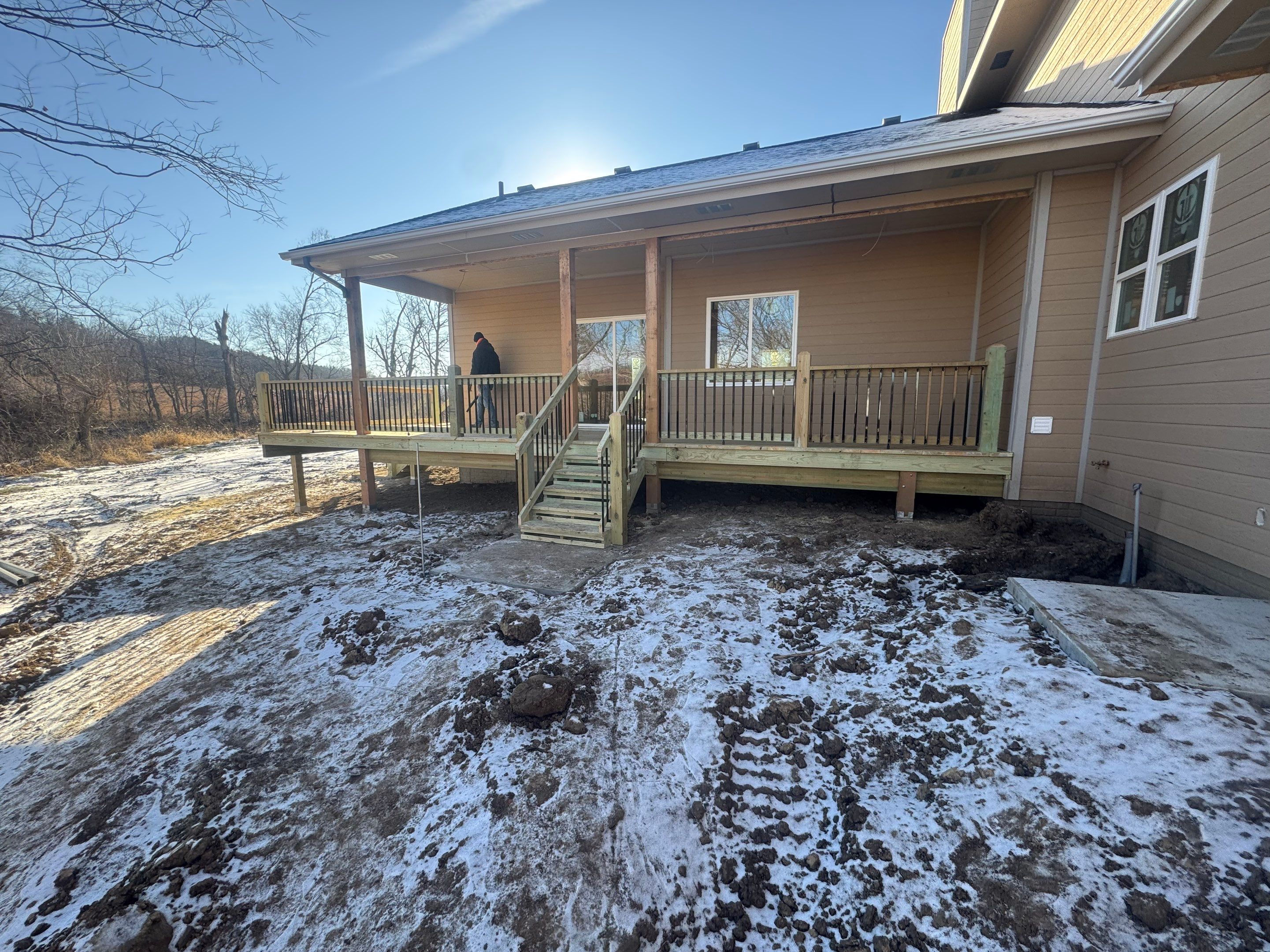 Treated wrap around deck by EAGLE EYE ENTERPRISES