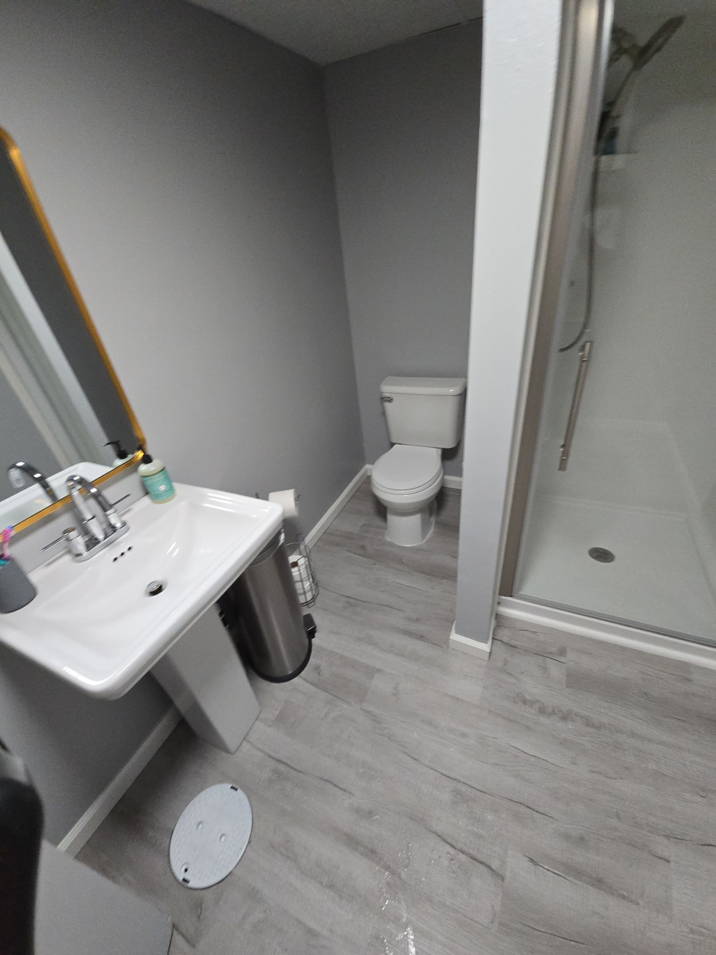 Basement Shower Replacement and Flooring by The Shower Company