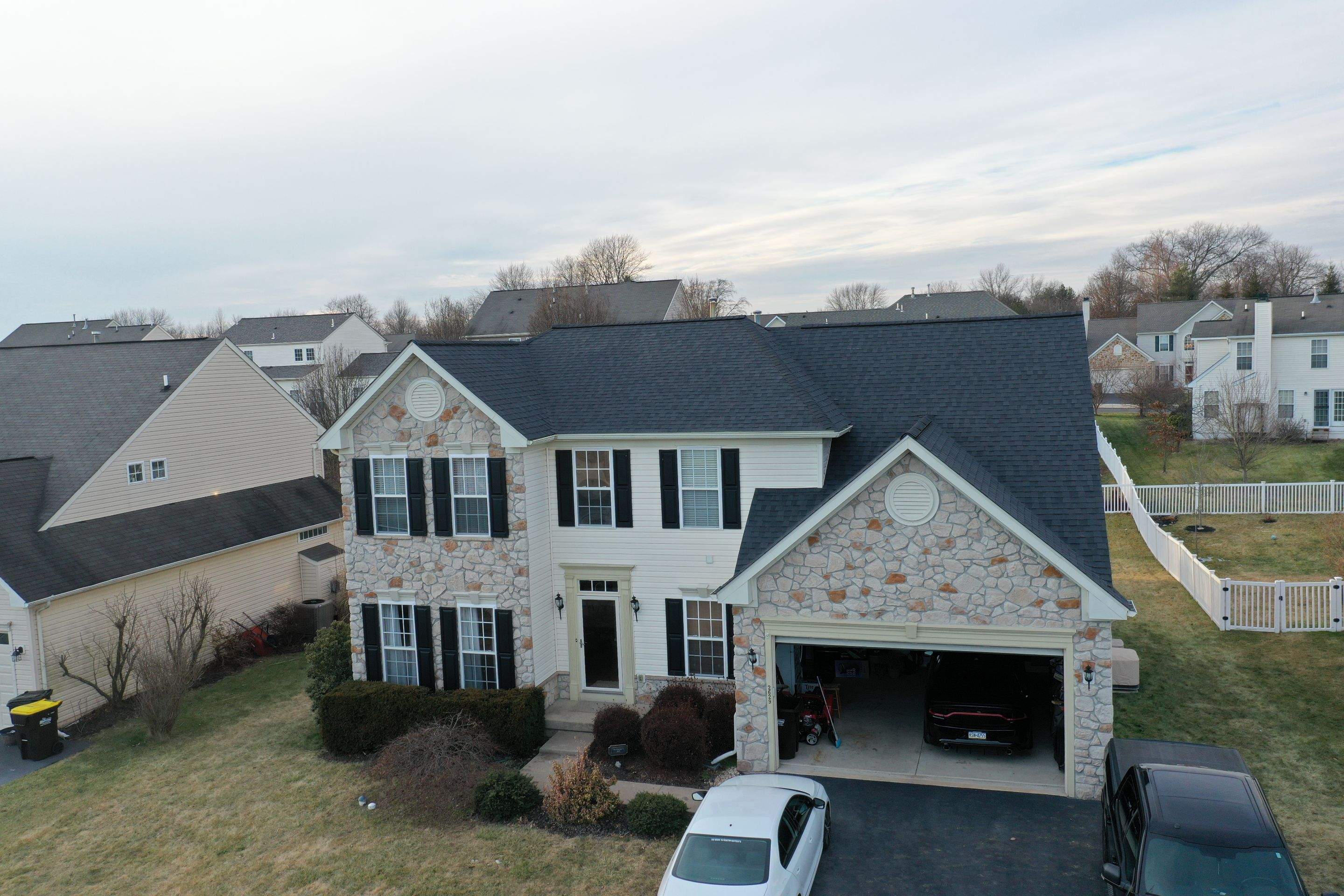 Roofing Installation using CertainTeed Landmark - Moire Black by Storm Guard of Ches-Mont PA