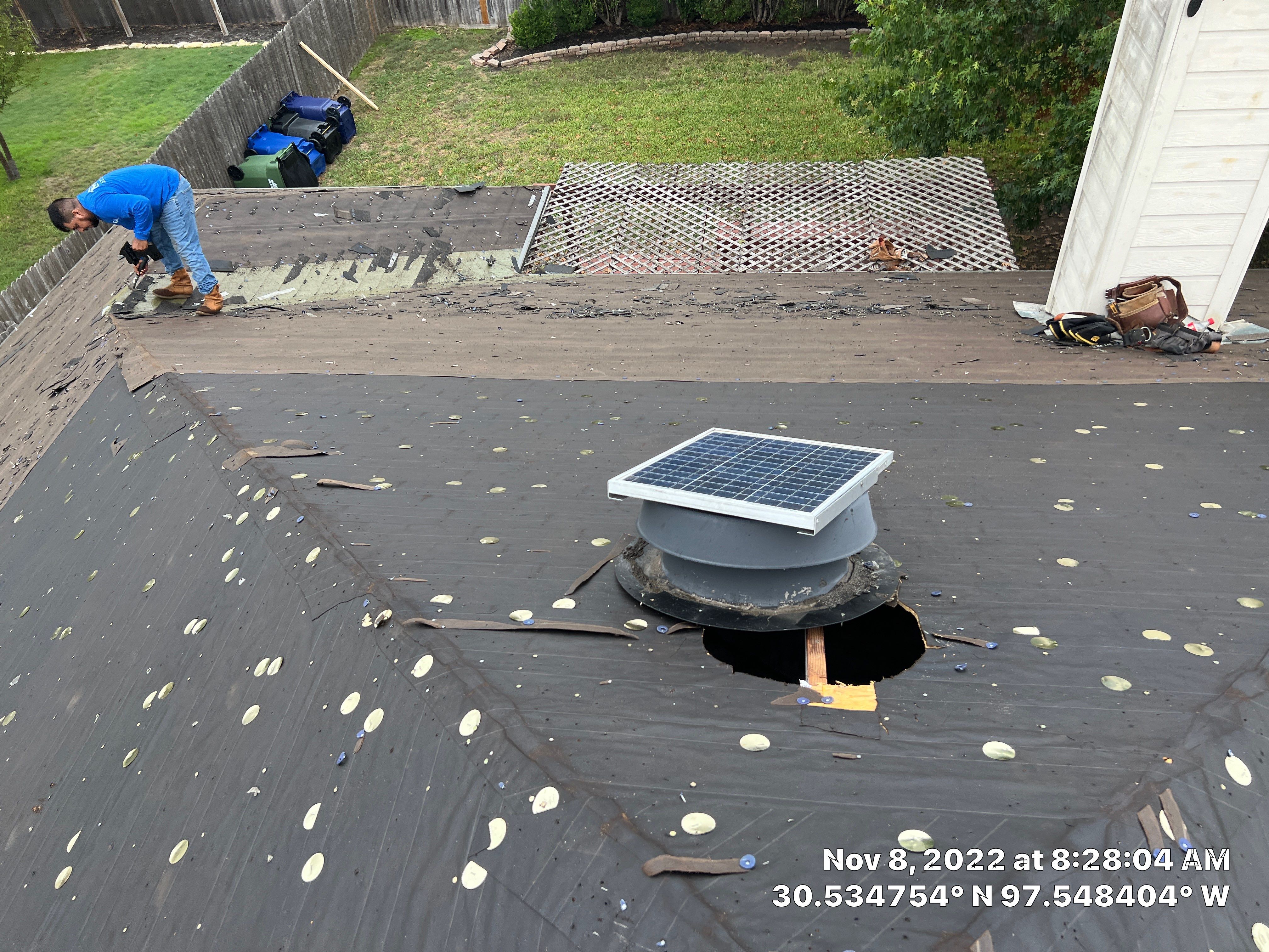 Residential Roof Replacement and Decking Installation in Hutto by Caliber Restoration LLC