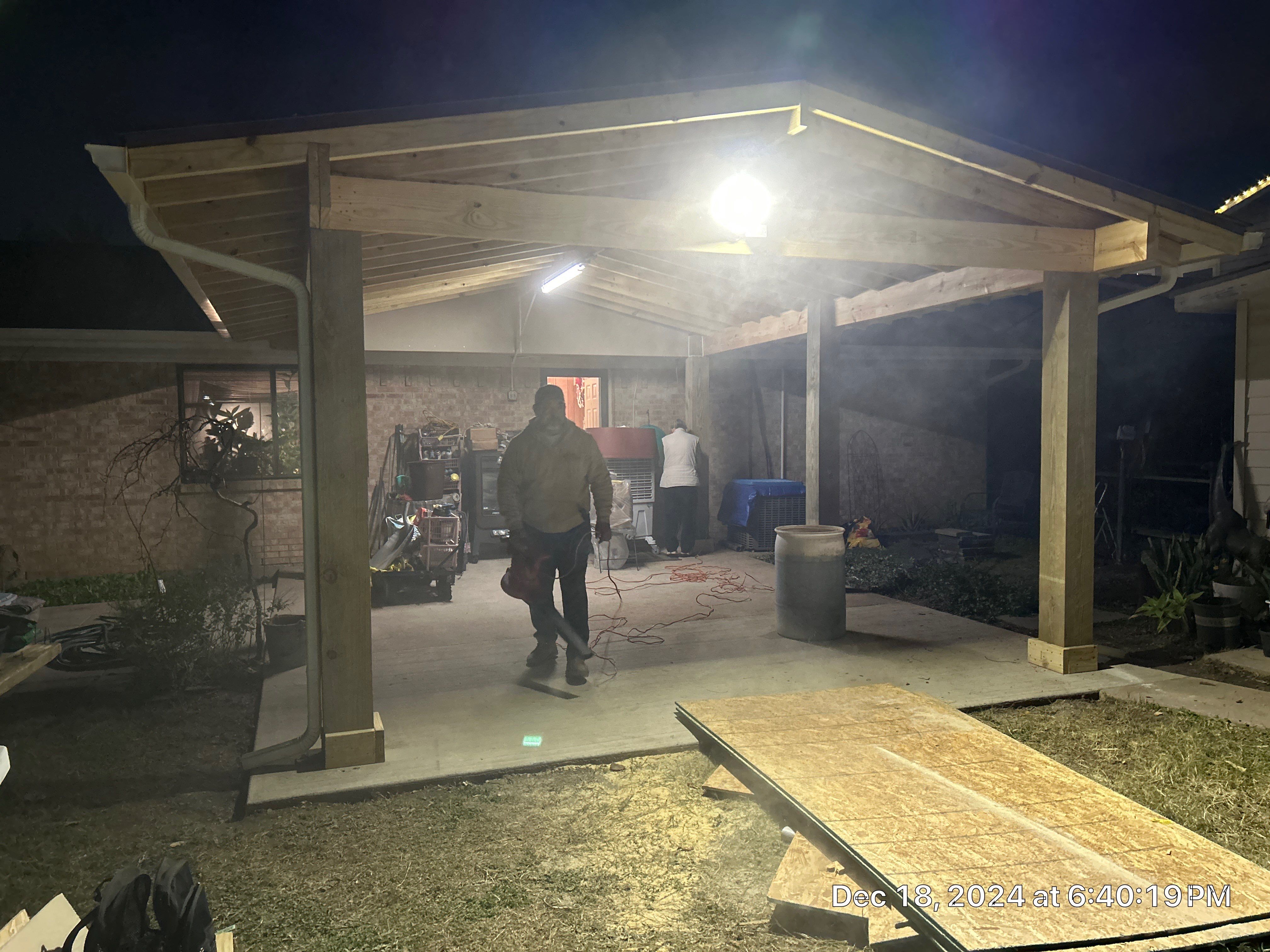 Complete Exterior Renovation: Roof, Custom Porches & Concrete Patio in Garland, TX by road roofing llc