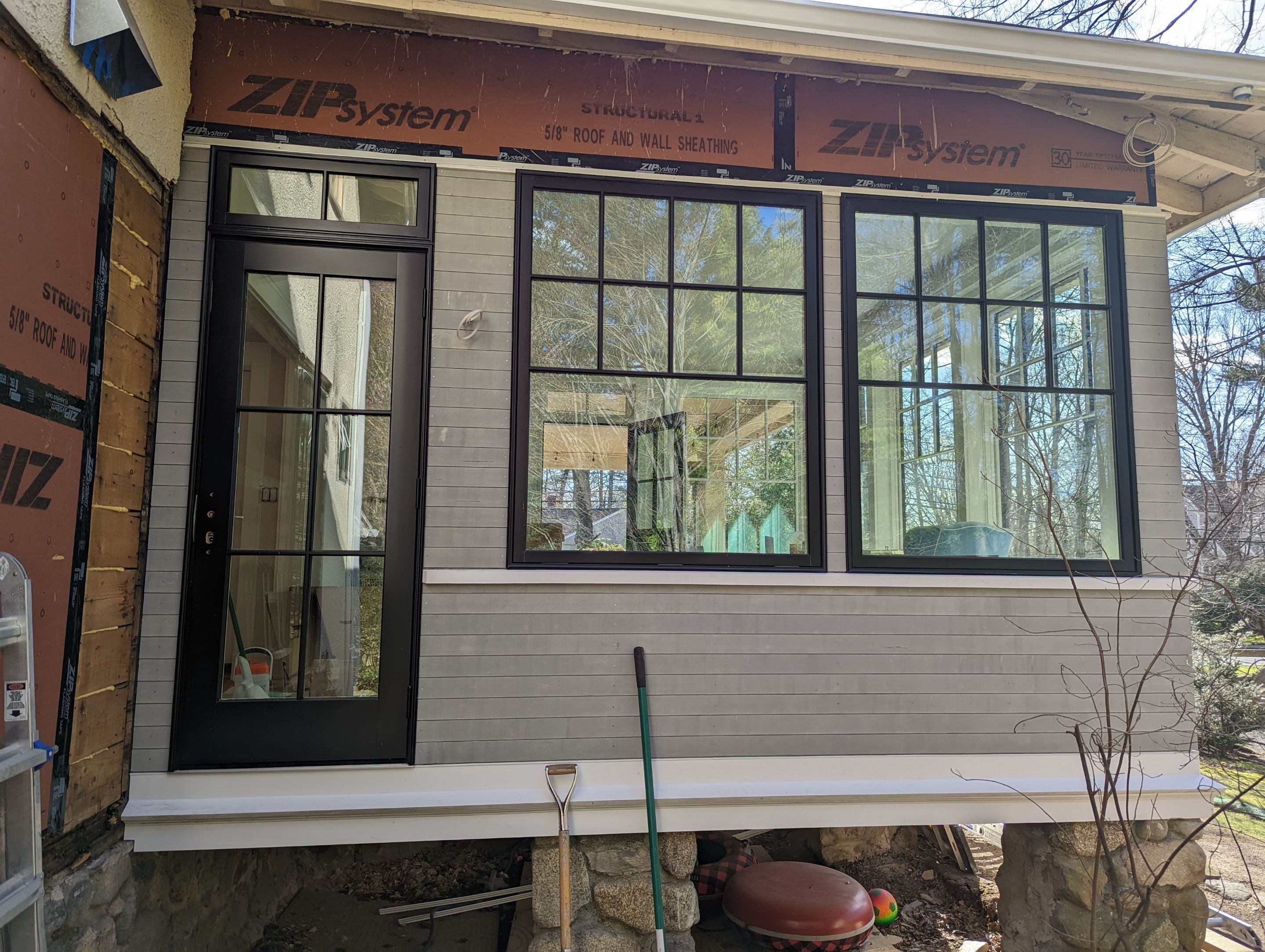 In progress: Exterior renovation in Wellesley MA by UBrothers Construction