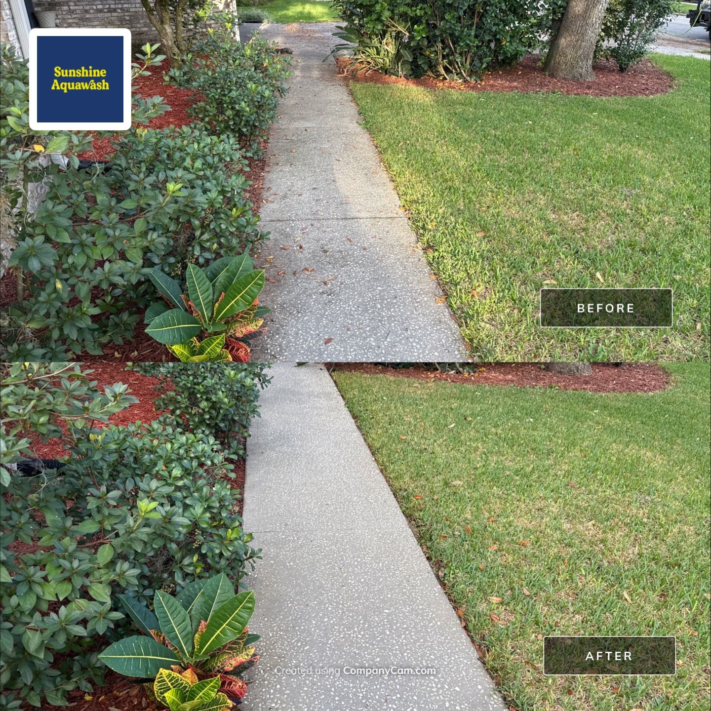 Concrete Driveway & Sidewalk Cleaning in Valrico, FL by Sunshine AquaWash