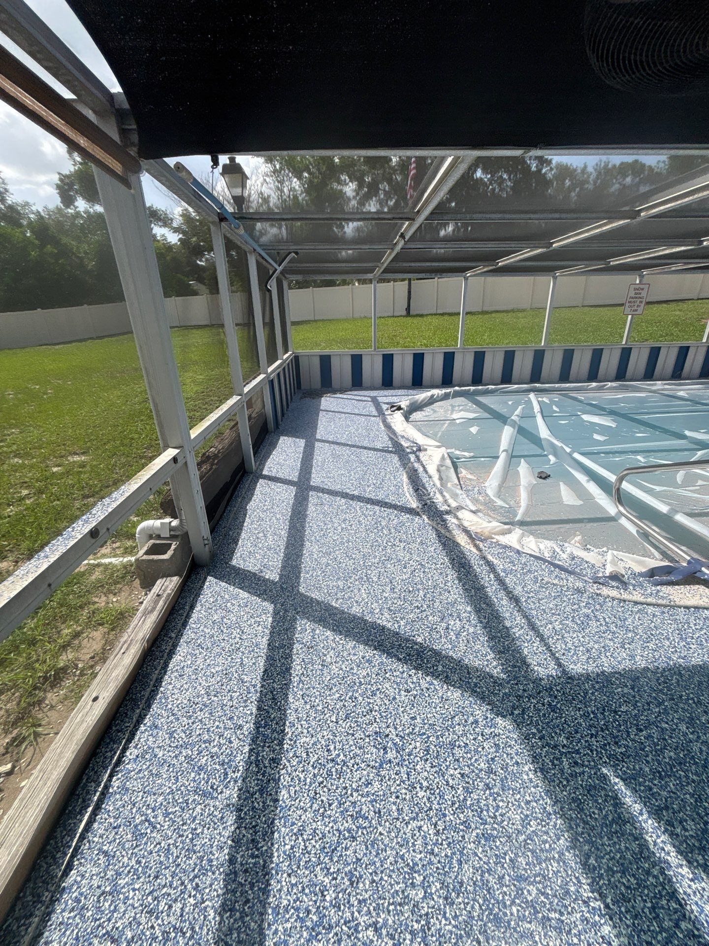Lake Wales Pool Deck Concrete Coating with Orbit Flake by Performance Floors & Coating