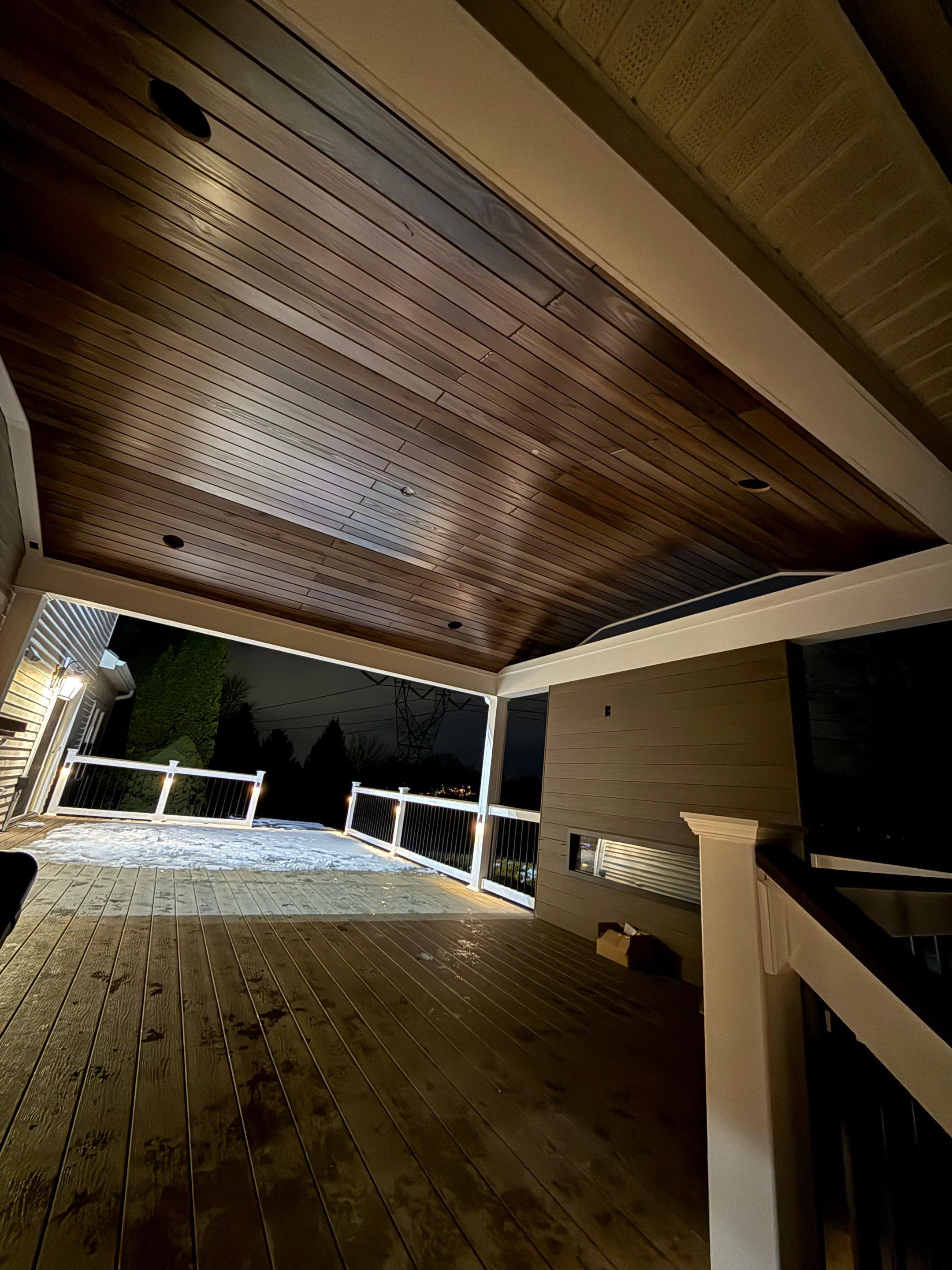 New Deck With a Roof and TV Mount in Raritan, New Jersey by deck guardian